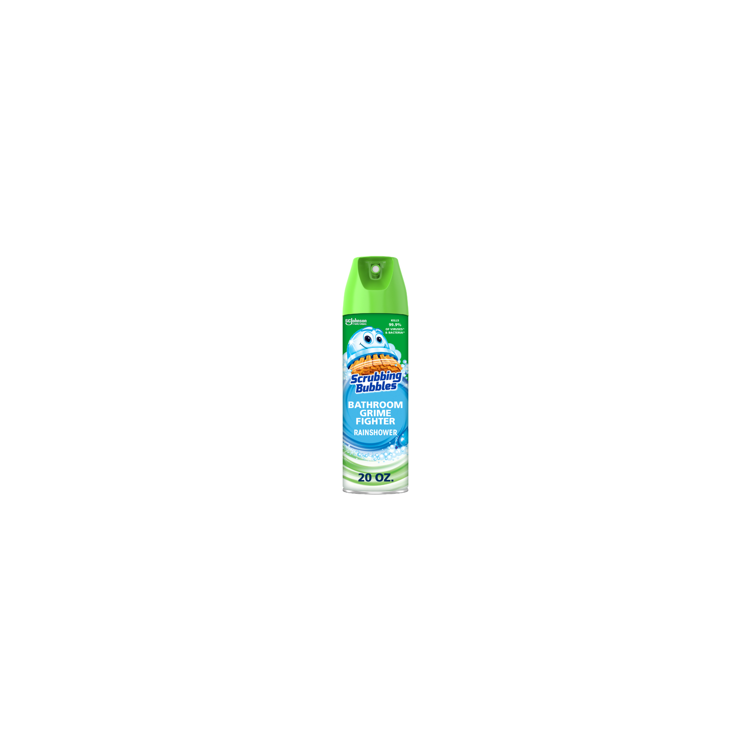 Scrubbing Bubbles Bathroom Grime Fighter Disinfectant Aerosol, Rainshower - 20 Ounce Image 1 of 2