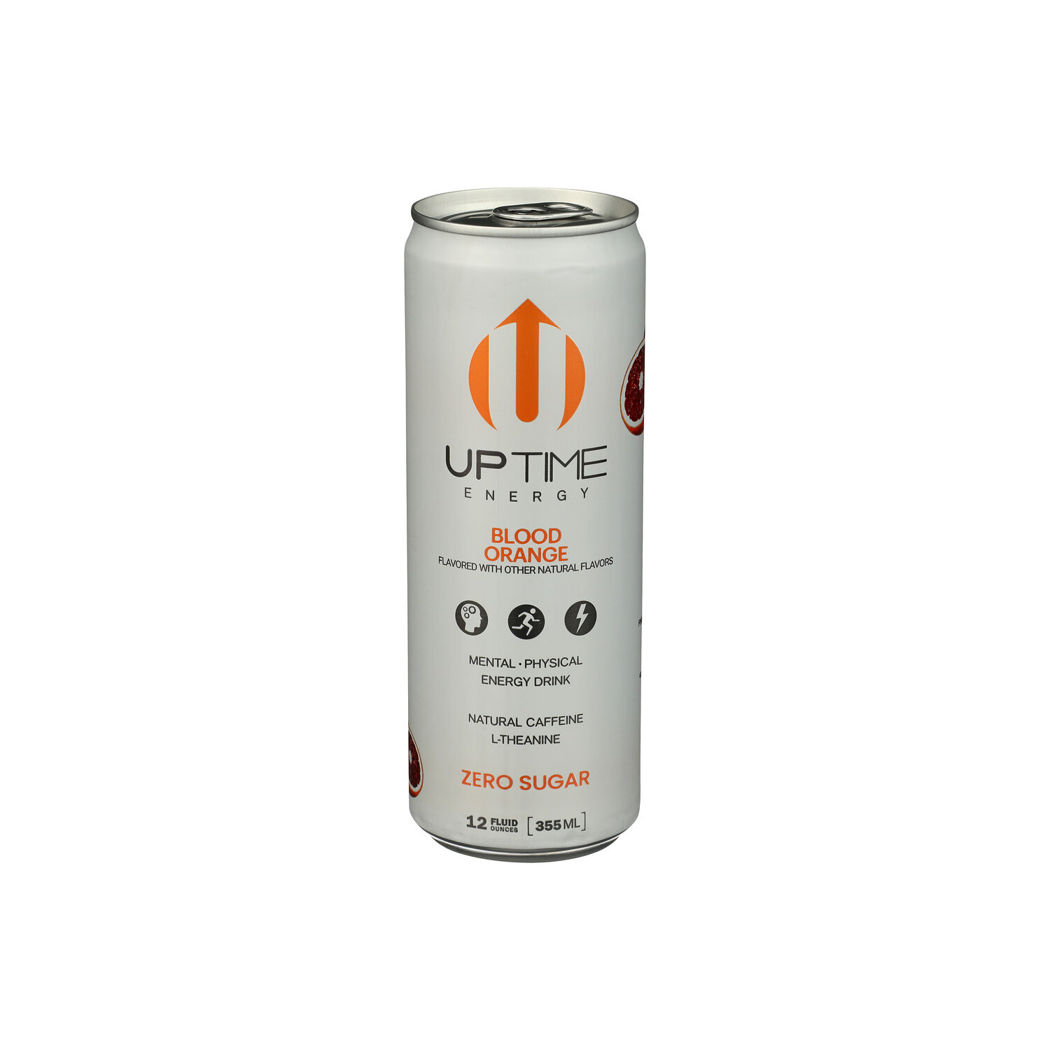 Uptime Energy Drink Blood Orange Carbonated Zero Sugar - 12 Fluid Ounce Image 1 of 4