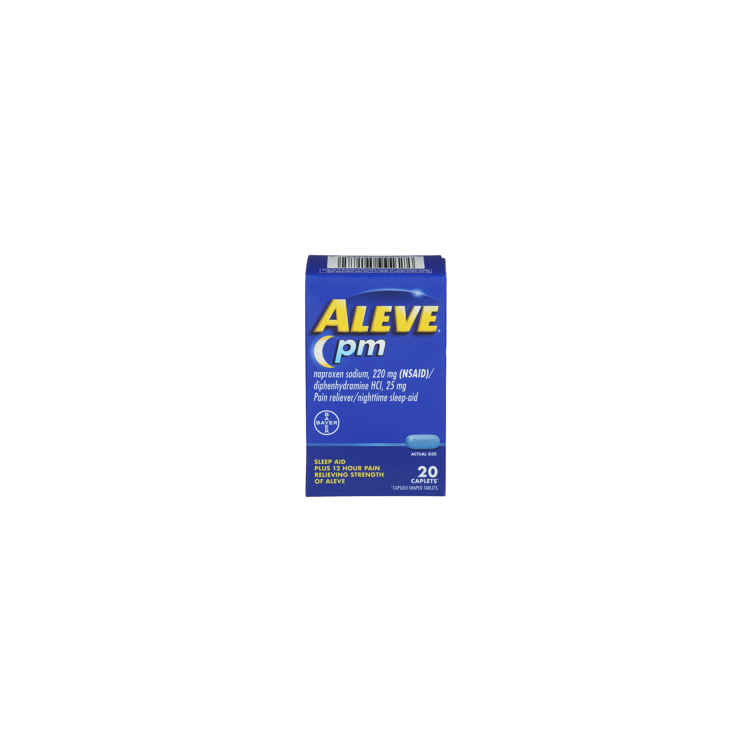 Aleve PM Naproxen Sodium Tables, Nsaid Diphenhydramine Hci, PM Pain Reliever Nighttime Sleep-Aid - 20 Count Image 1 of 4