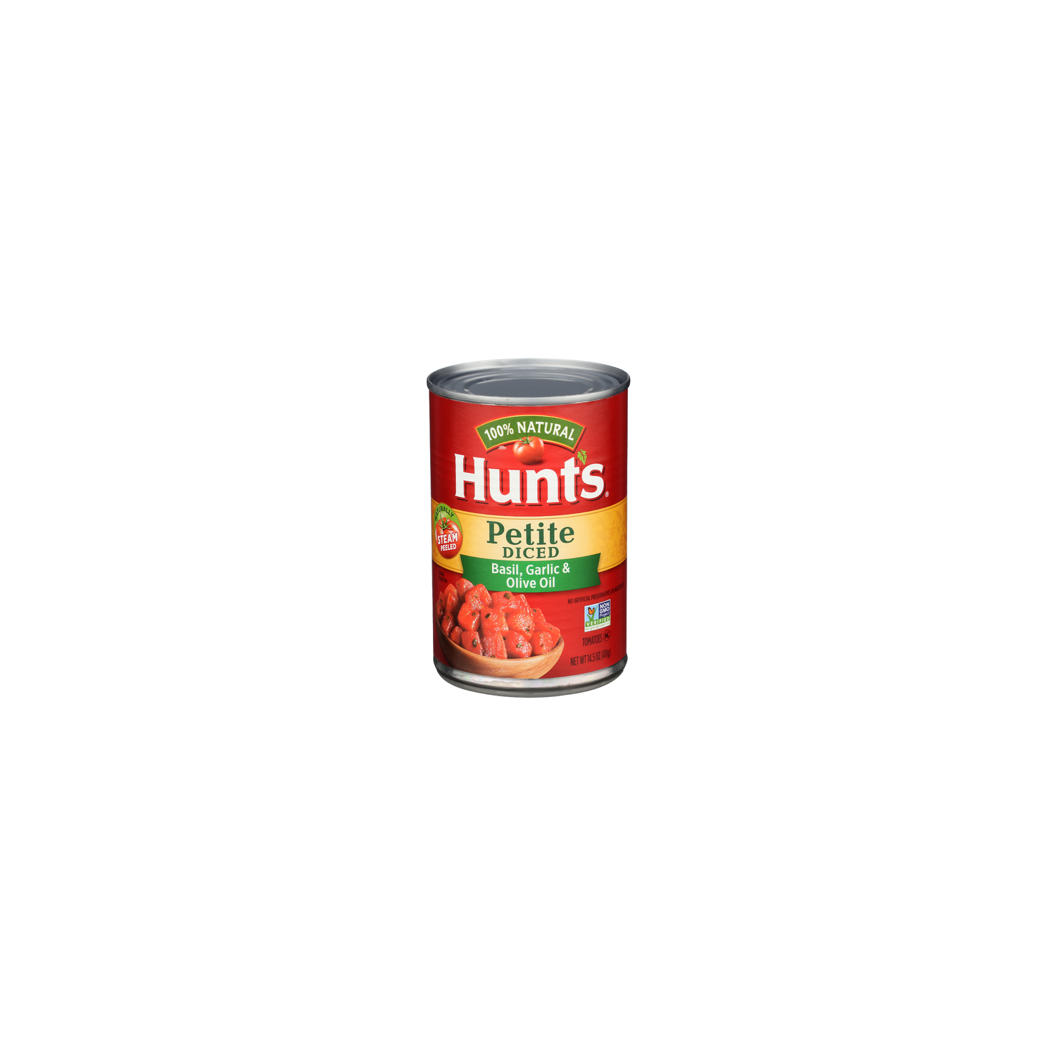 HUNT's Basil, Garlic & Olive Oil Petite Diced Tomatoes - 14.5 Ounce Image 1 of 4