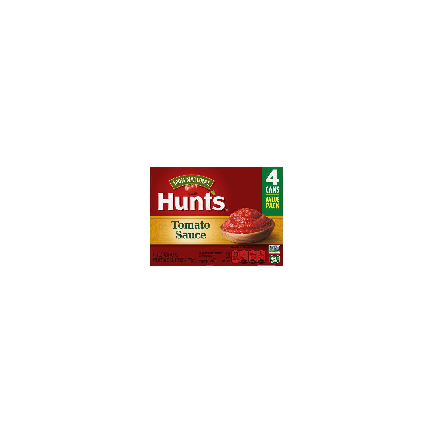 Hunt's 100% Natural Tomato Sauce, Can - 60 Ounce Image 1 of 2