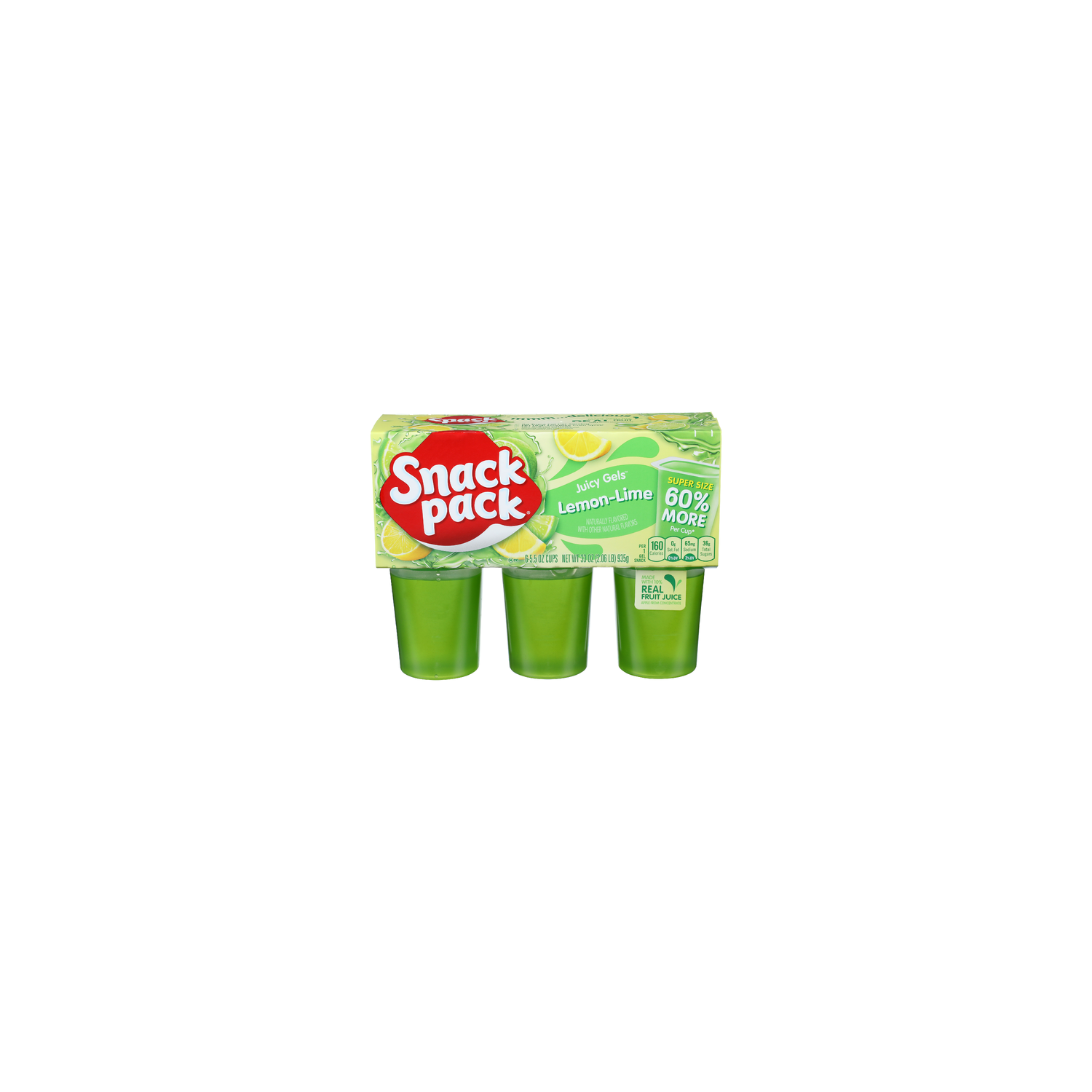 Snack Pack Lemon-Lime Juicy Gels - 5.5 Ounce - 6 Count Image 1 of 4