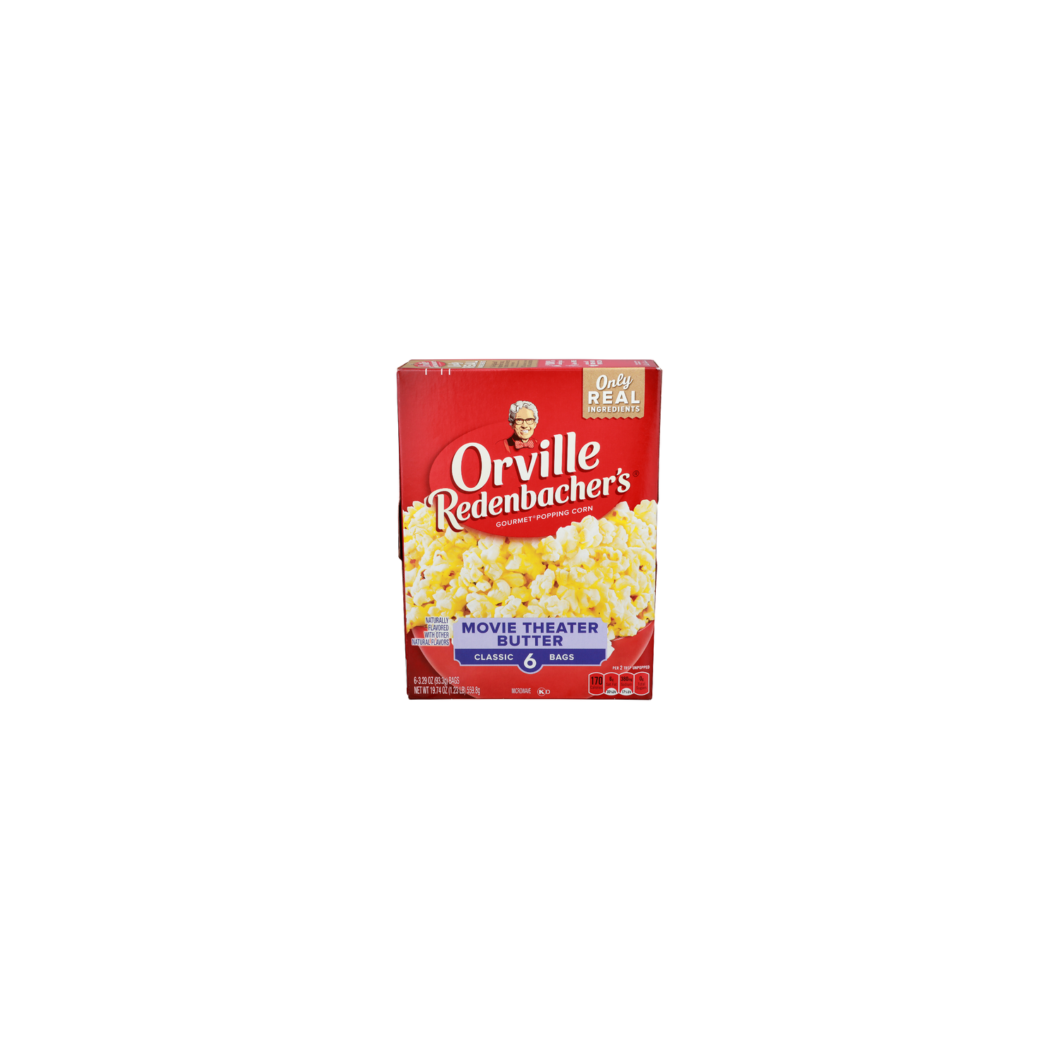 Orville REDENBACHER's Movie Theater Butter Gourmet Popping Corn - 3.29 Ounce - 6 Count Image 1 of 4