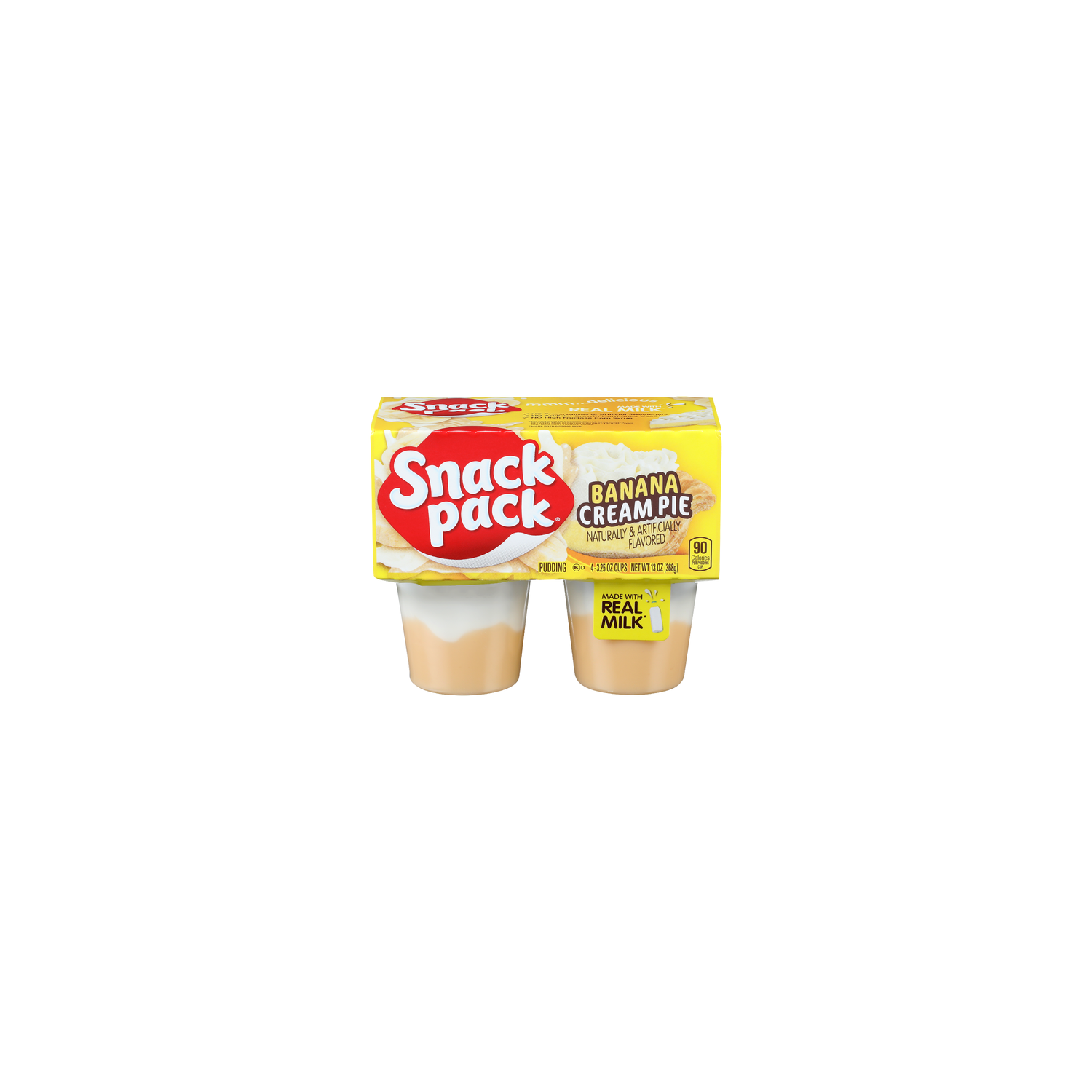 Snack Pack Banana Cream Pie Pudding - 3.25 Ounce - 4 Count Image 1 of 4
