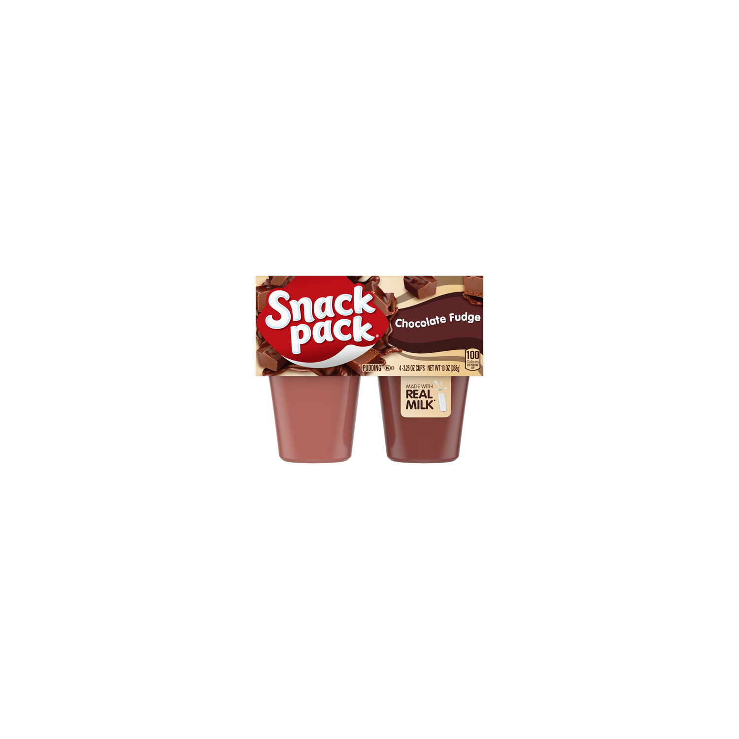 Snack Pack Chocolate Fudge Pudding, Pudding Cups - 13 Ounce Image 1 of 2