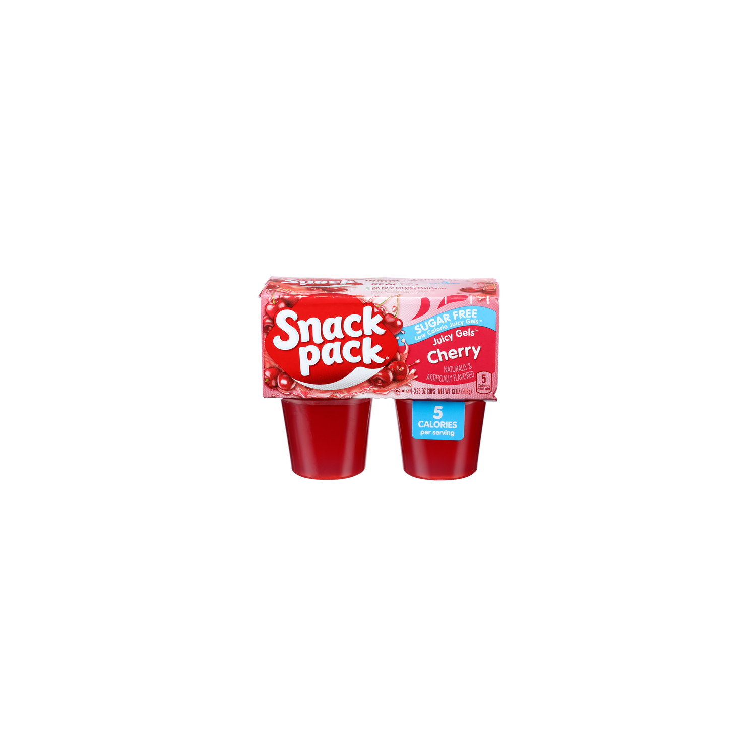 Snack Pack Cherry Sugar Free Juicy Gels - 3.25 Ounce - 4 Count