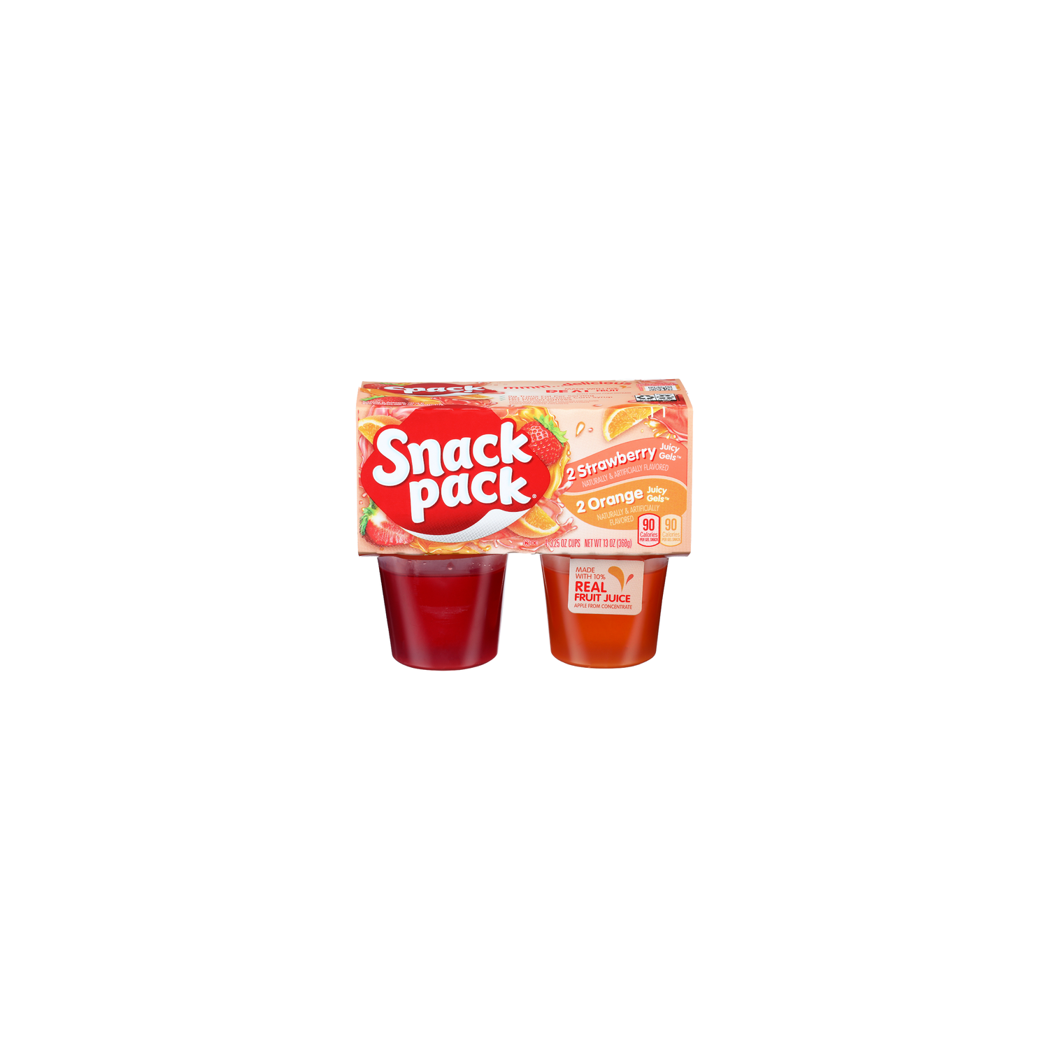 Snack Pack Strawberry Orange Juicy Gels - 3.25 Ounce - 4 Count Image 1 of 4