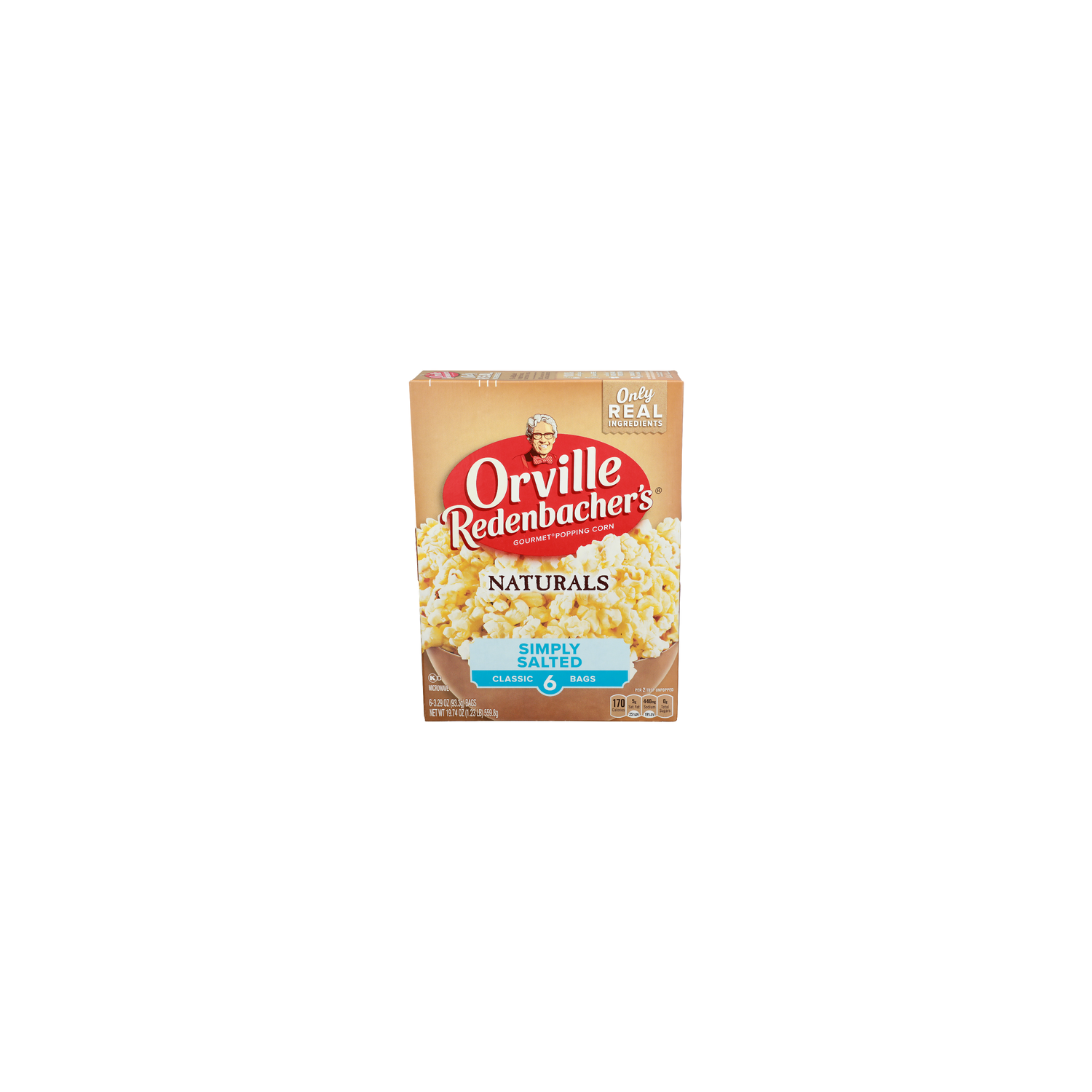 Orville REDENBACHER's Simply Salted Natural Gourmet Popping Corn - 3.29 Ounce - 6 Count Image 1 of 4