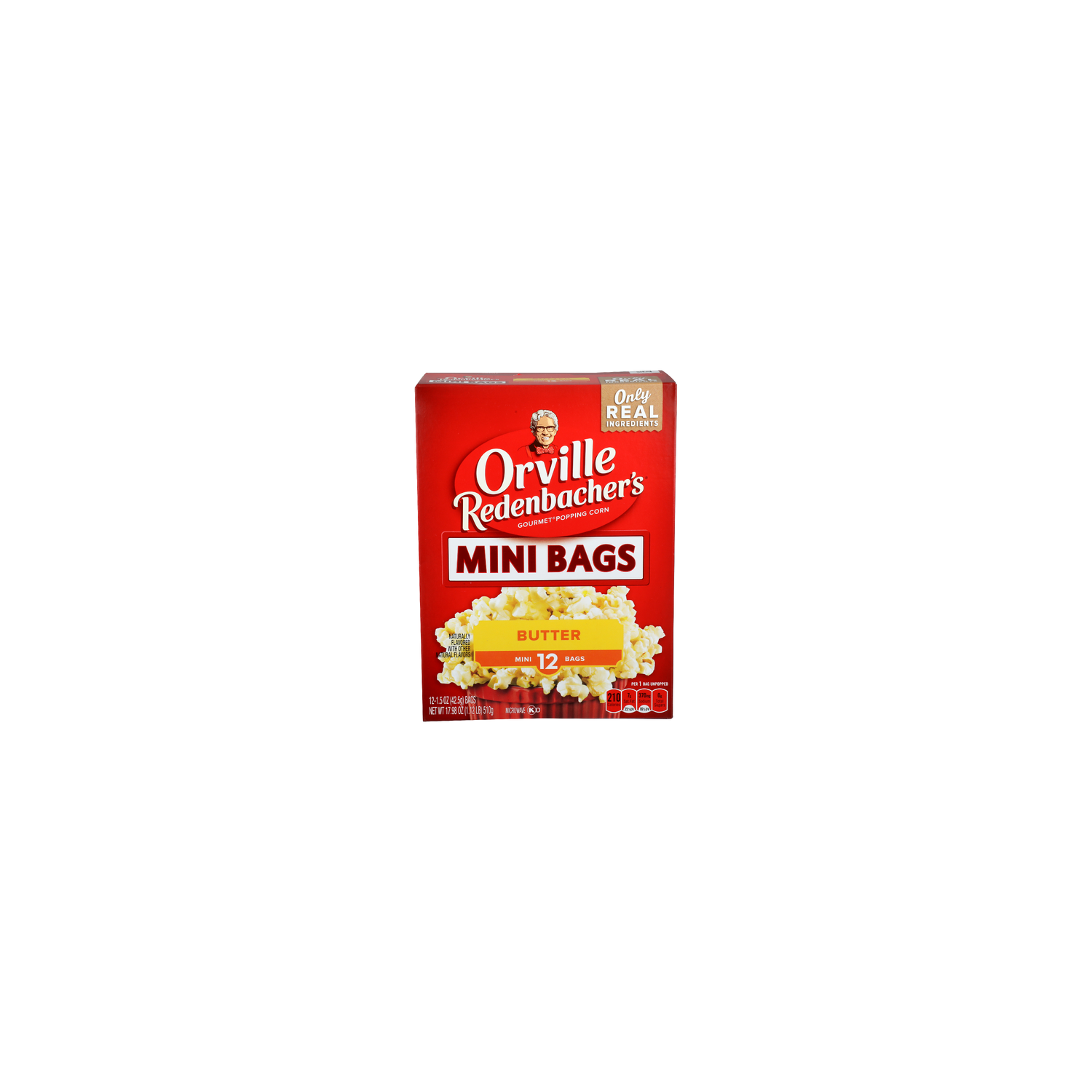 Orville REDENBACHER's Butter Mini Bags Gourmet Popping Corn - 1.498 Ounce - 12 Count Image 1 of 4