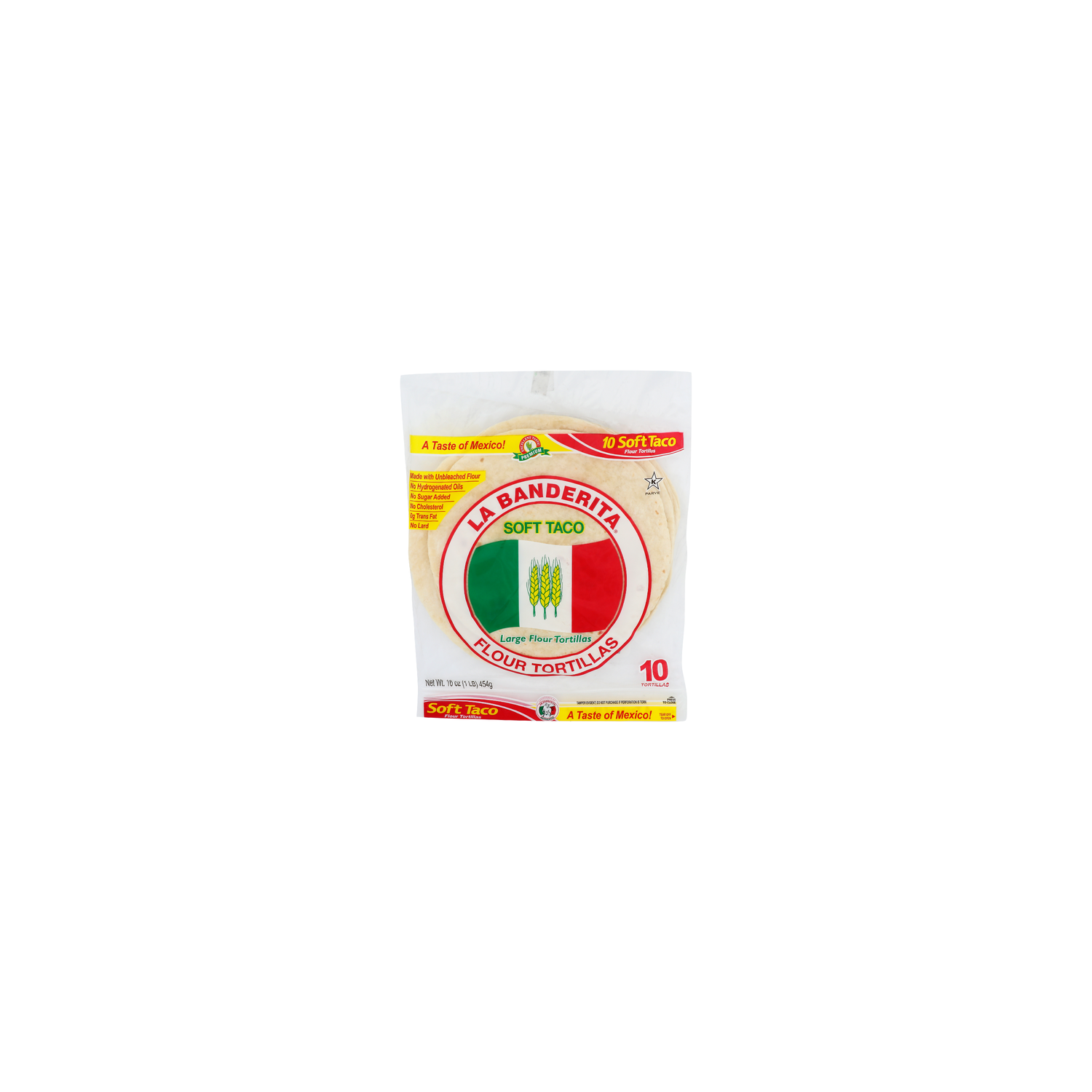 La Banderita Soft Taco Large Flour Tortillas - 1.6 Ounce - 10 Count Image 1 of 4