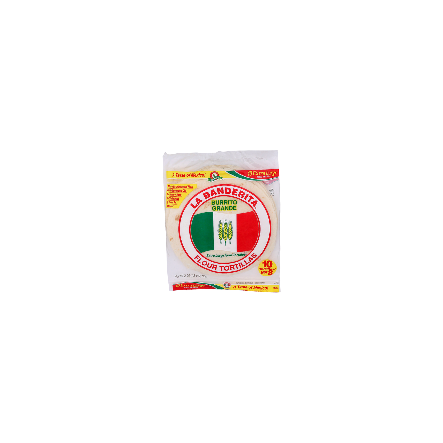 La Banderita Extra Large Flour Tortillas - 2.5 Ounce - 10 Count Image 1 of 4