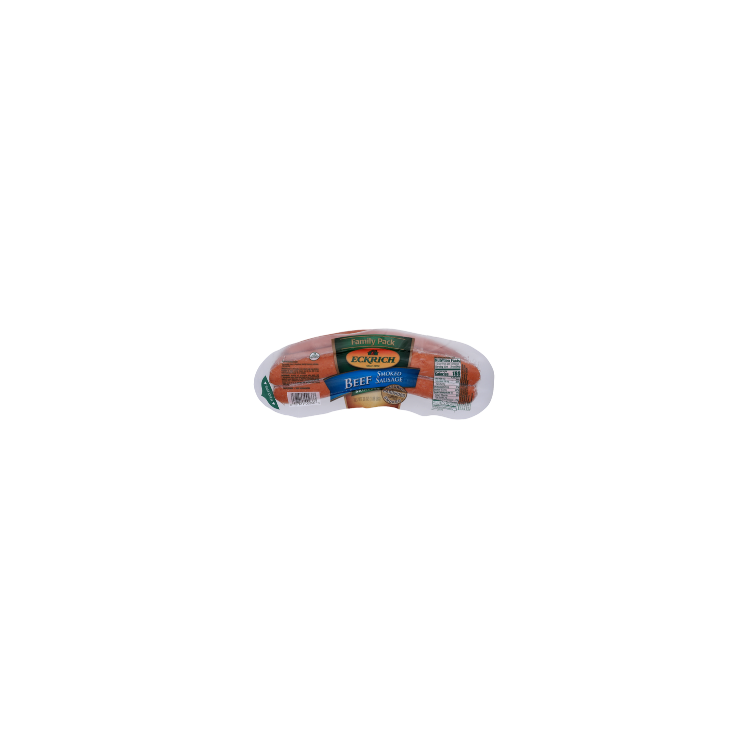 Eckrich Skinless Family Pack Beef Smoked Sausage - 30 Ounce Image 1 of 4