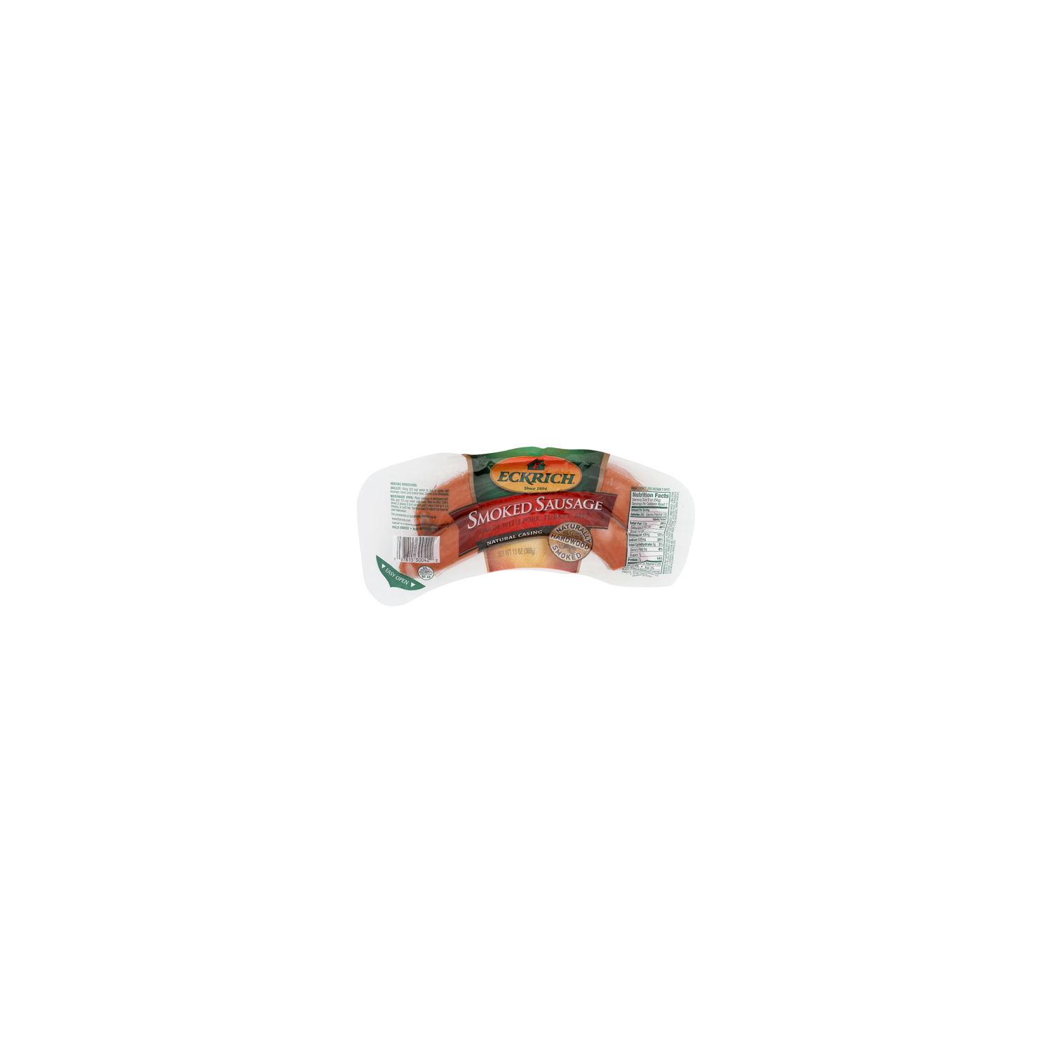 Eckrich Natural Casing Smoked Sausage - 13 Ounce Image 1 of 4