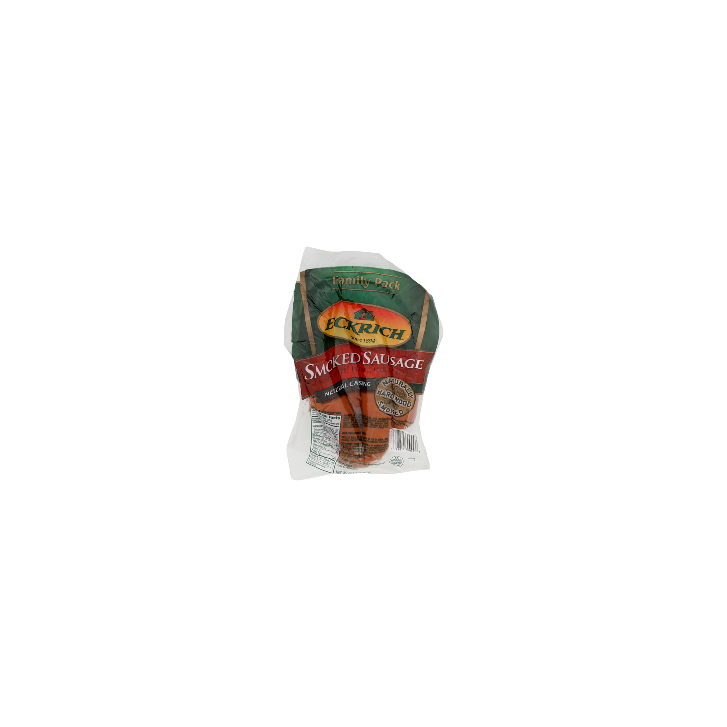 Eckrich Natural Casing Smoked Sausage - 39 Ounce Image 1 of 4
