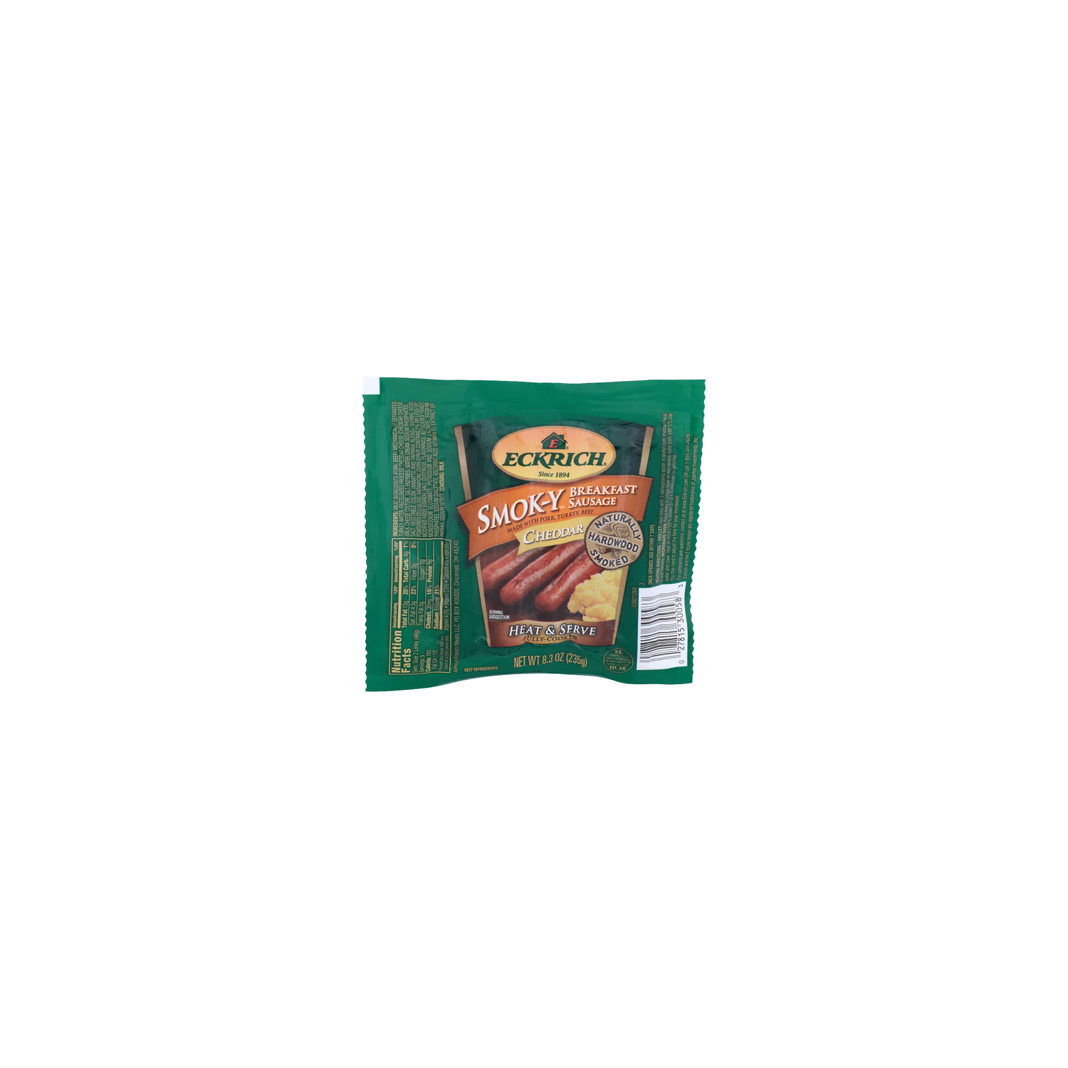 Eckrich Cheddar Smok-Y Breakfast Sausage - 8.3 Ounce Image 1 of 4