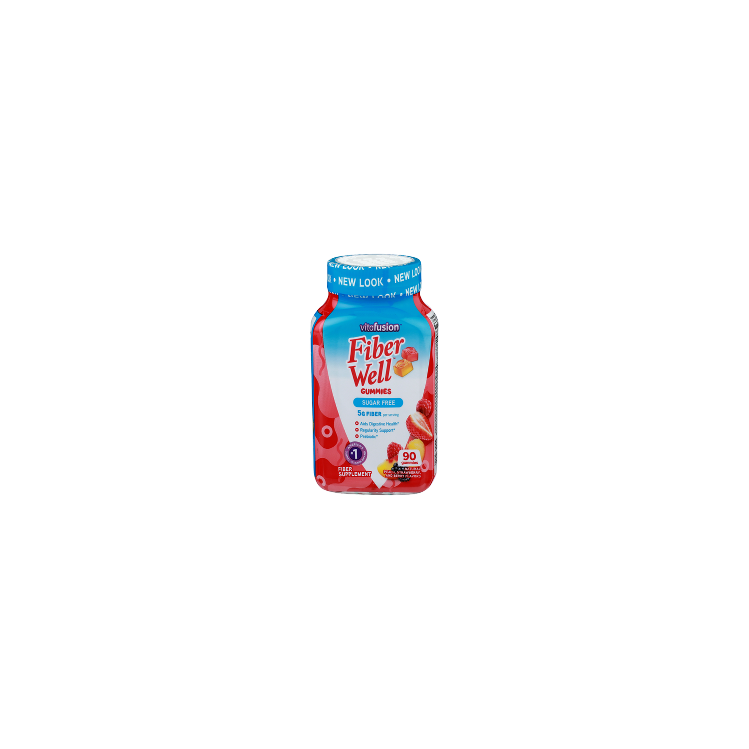 Vitafusion Peach, Strawberry, And Berry Fiber Well Gummies - 90 Count Image 1 of 4