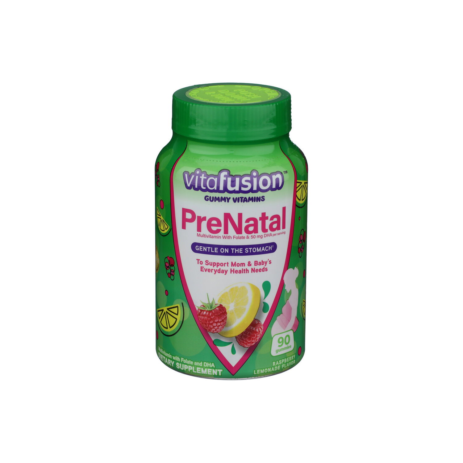 Vitafusion Natural Raspberry Lemonade Flavor Prenatal Gummy Vitamins - 90 Count Image 1 of 2