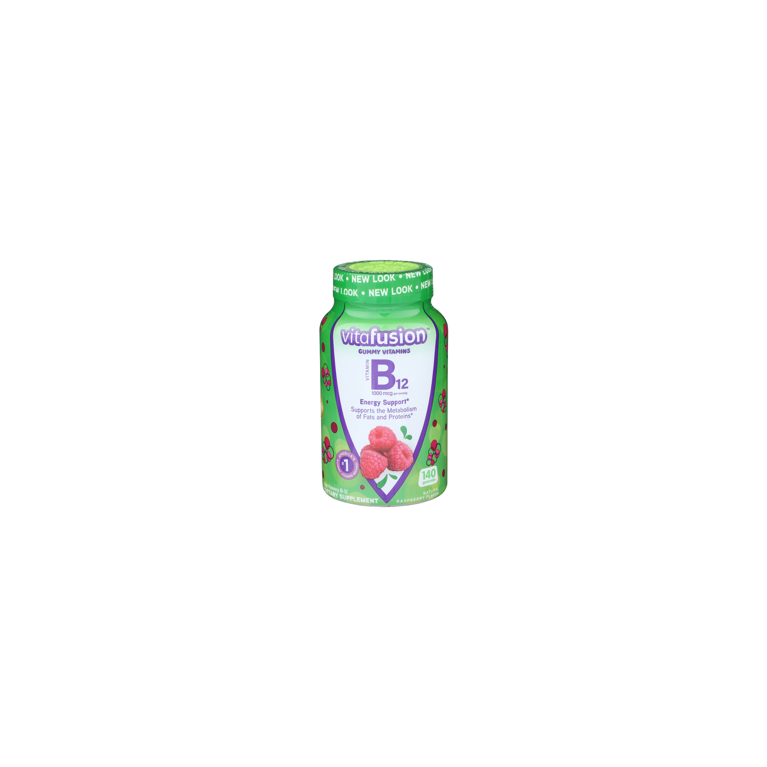 Vitafusion Natural Raspberry Flavor Vitamin B12 Gummy Vitamins - 140 Count Image 1 of 2