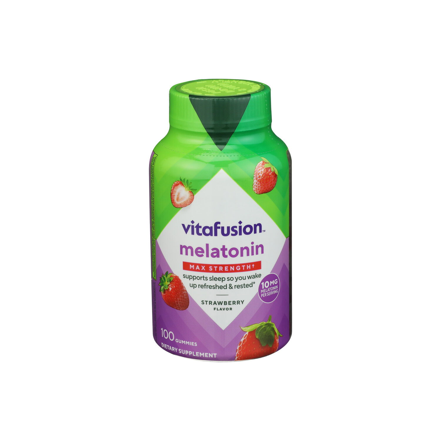 Vitafusion Natural Strawberry Flavor Gummy Supplements Melatonin - 100 Count Image 1 of 2