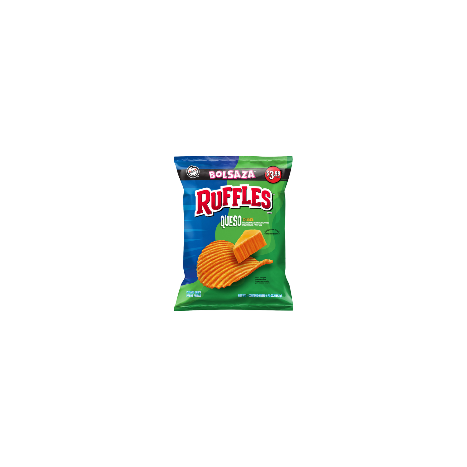 Ruffles Queso Cheese Flavored Potato Chips - 6.5 Ounce Image 1 of 3
