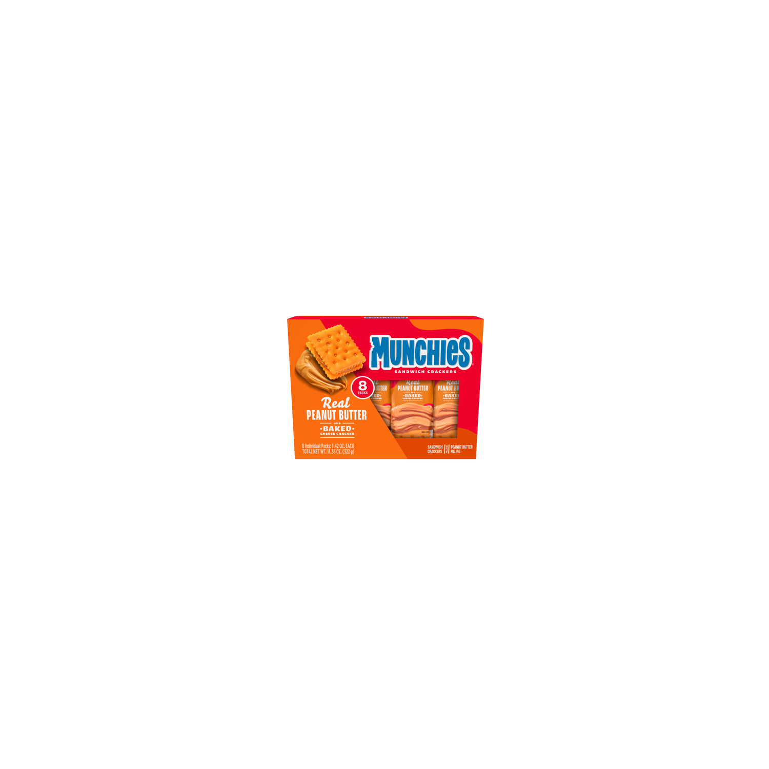 Munchies Baked Sandwich Crackers Real Peanut Butter Cheese - 11.36 Ounce Image 1 of 3