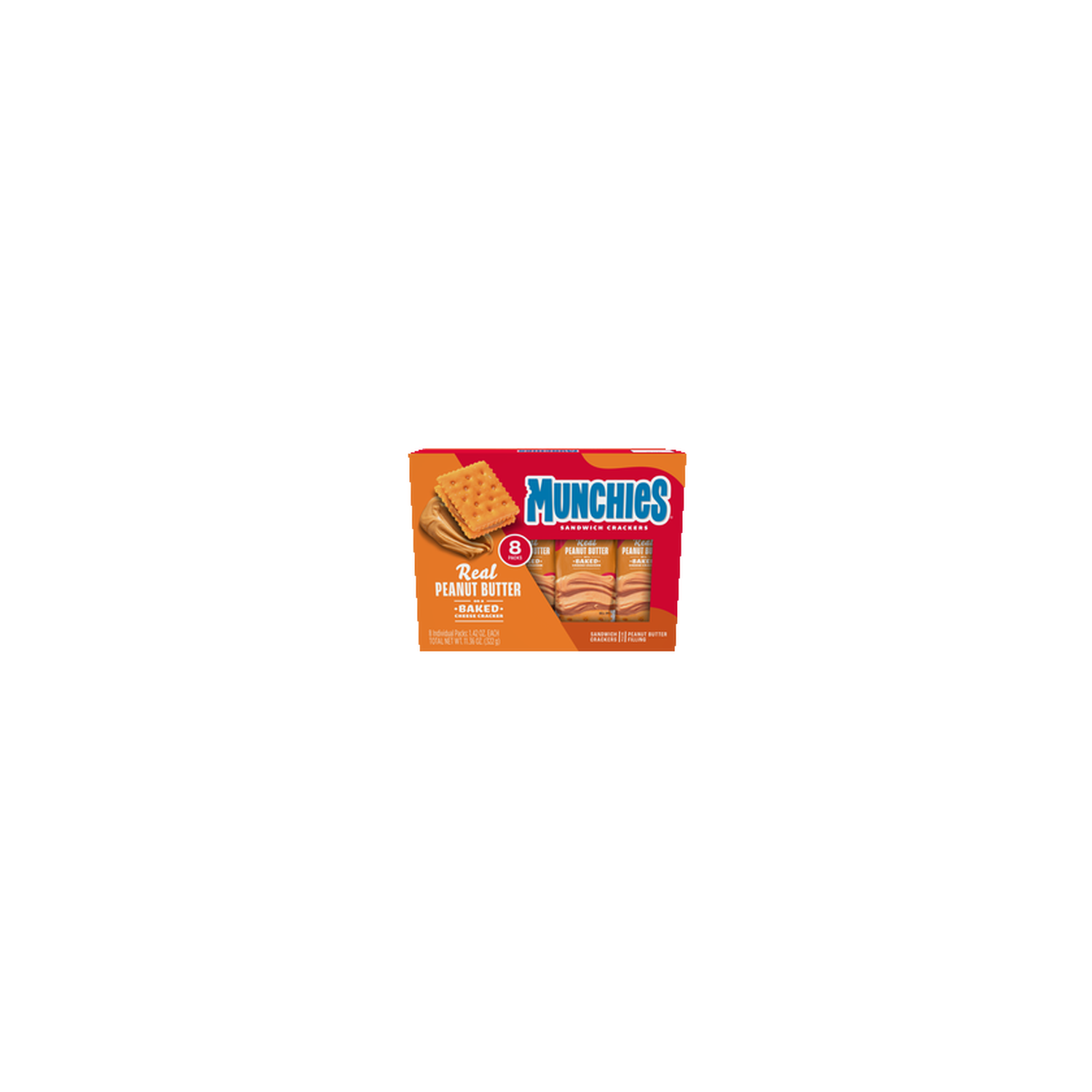 Munchies Baked Sandwich Crackers Real Peanut Butter Cheese - 11.36 Ounce Image 1 of 3