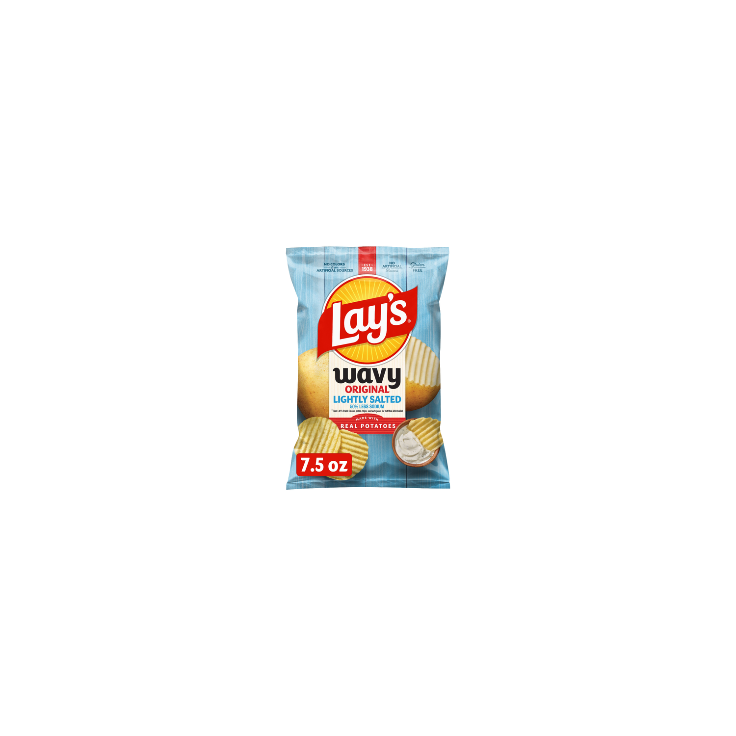 Lay's Wavy Original Lightly Salted Potato Chips - 7.5 Ounce Image 1 of 3