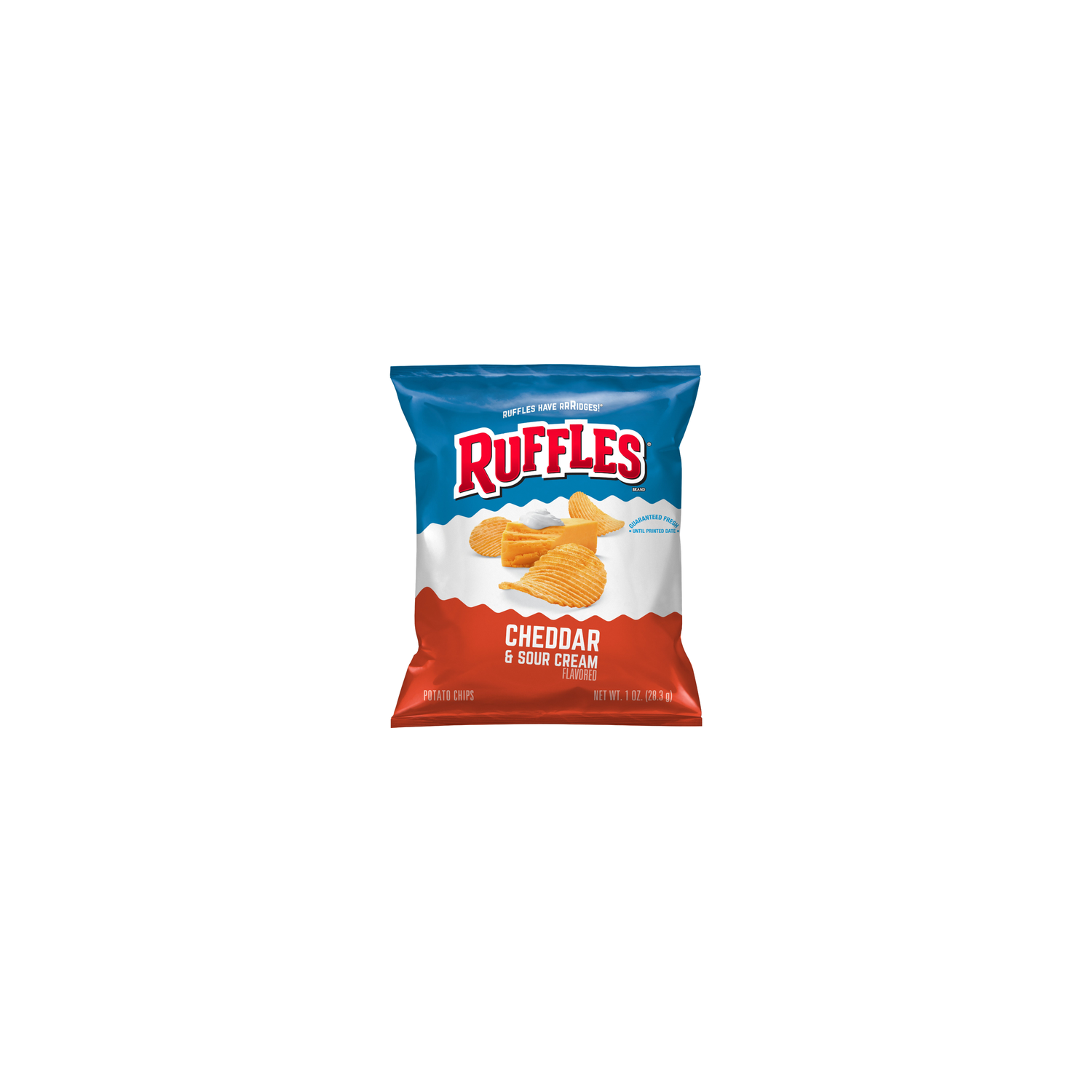 Ruffles Potato Chips Cheddar & Sour Cream Flavored - 1 Ounce Image 1 of 3