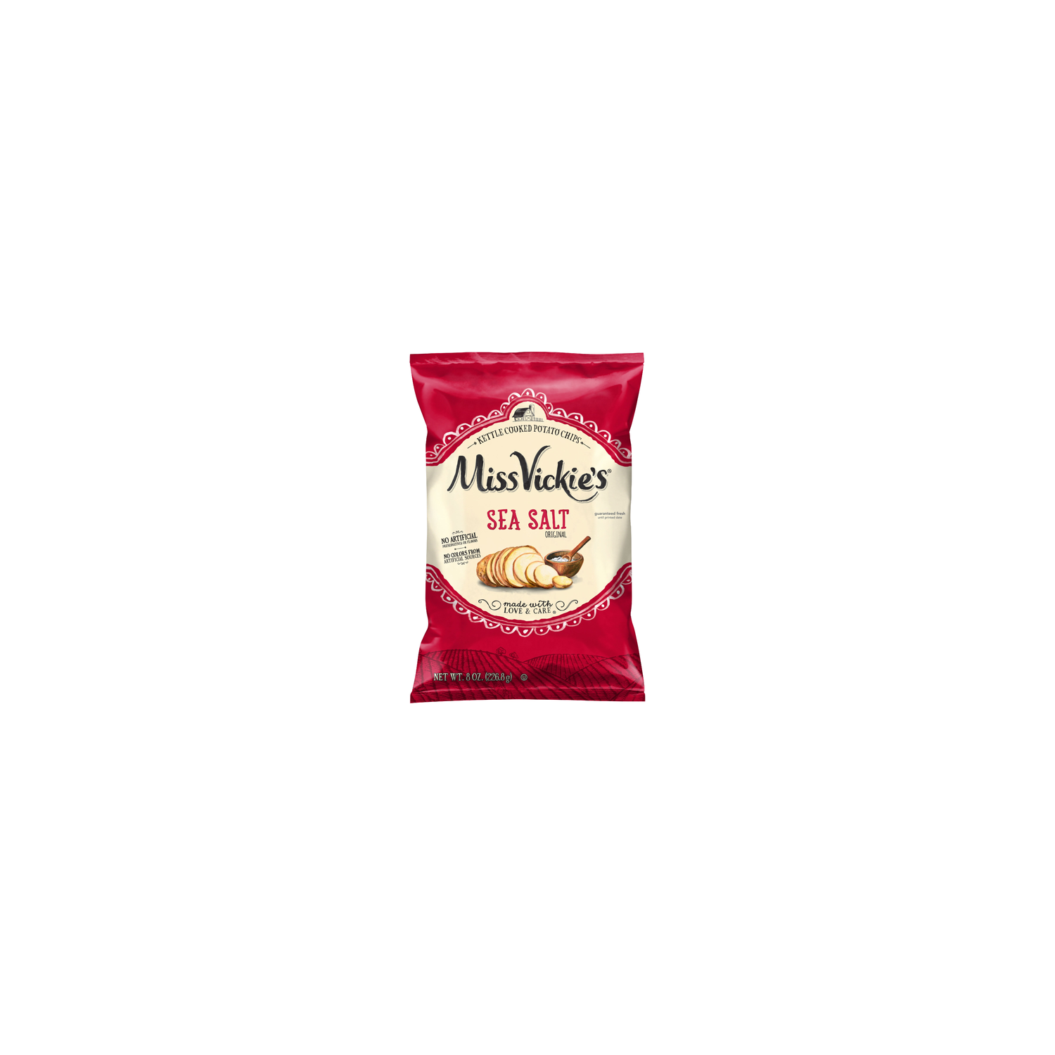 Miss Vickie's Kettle Cooked Potato Chips Sea Salt Original - 8 Ounce Image 1 of 3