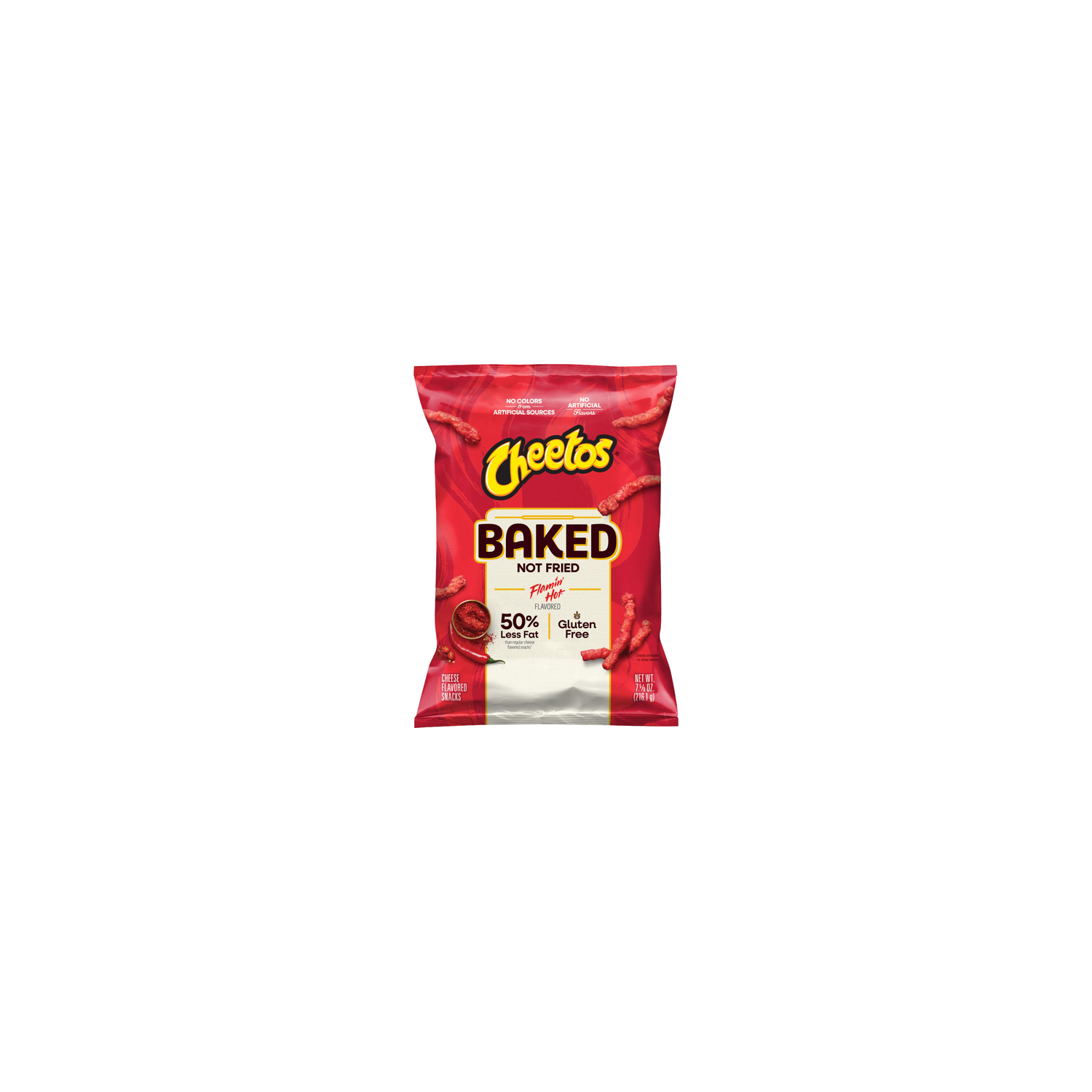 Cheetos Baked Flamin' Hot Cheese Flavored Snacks - 7.63 Ounce Image 1 of 3