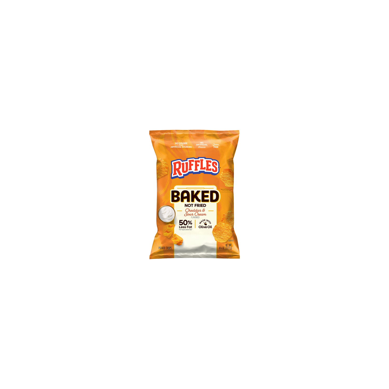 Ruffles Baked Cheddar & Sour Cream Flavored Potato Chips - 6.25 Ounce Image 1 of 3