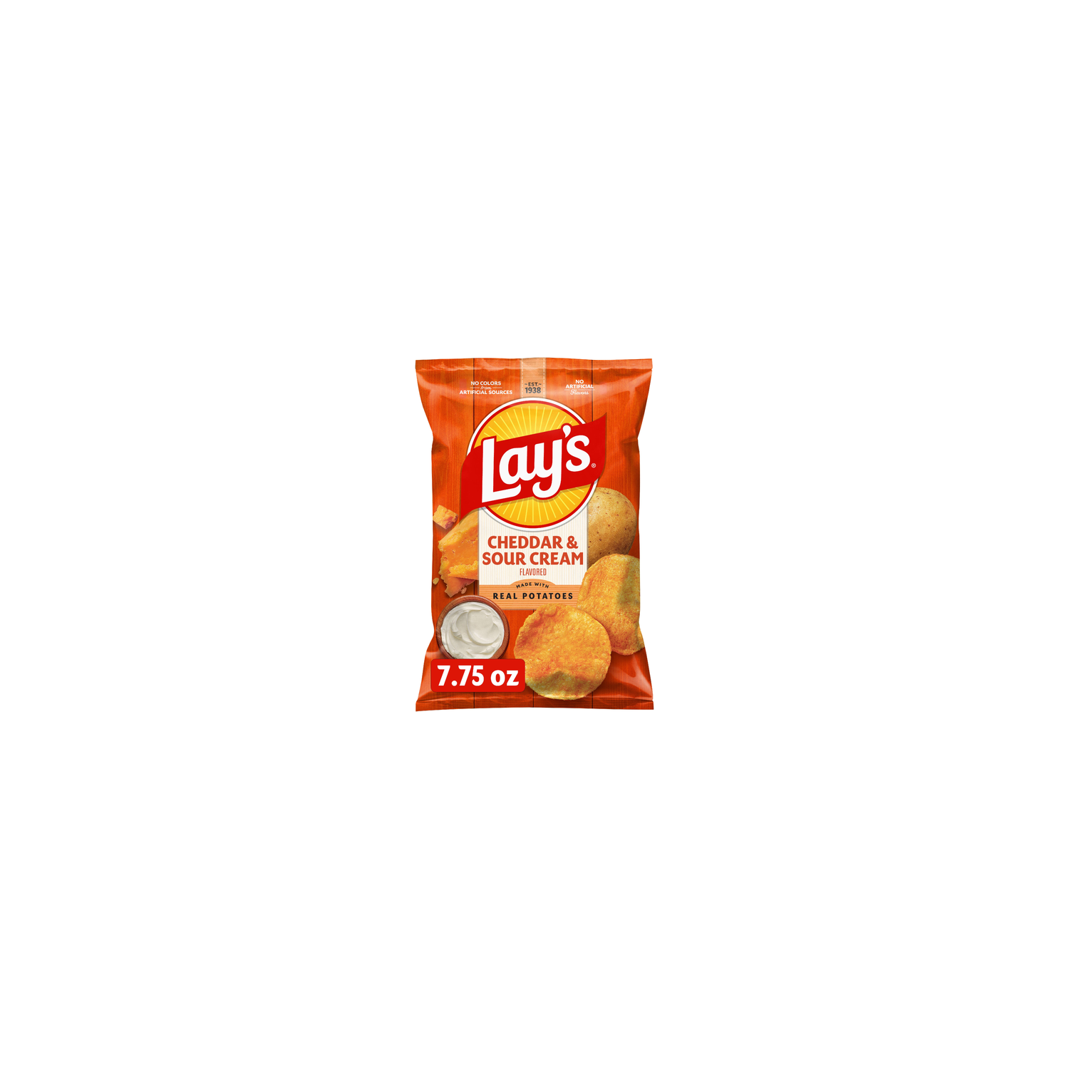 Lay's Cheddar & Sour Cream Flavored Potato Chips - 7.75 Ounce Image 1 of 3