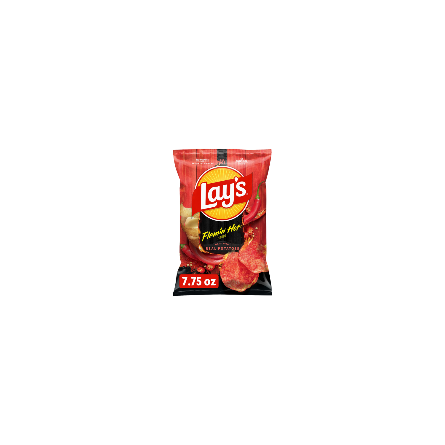 Lay's Flamin' Hot Flavored Potato Chips - 7.75 Ounce Image 1 of 3