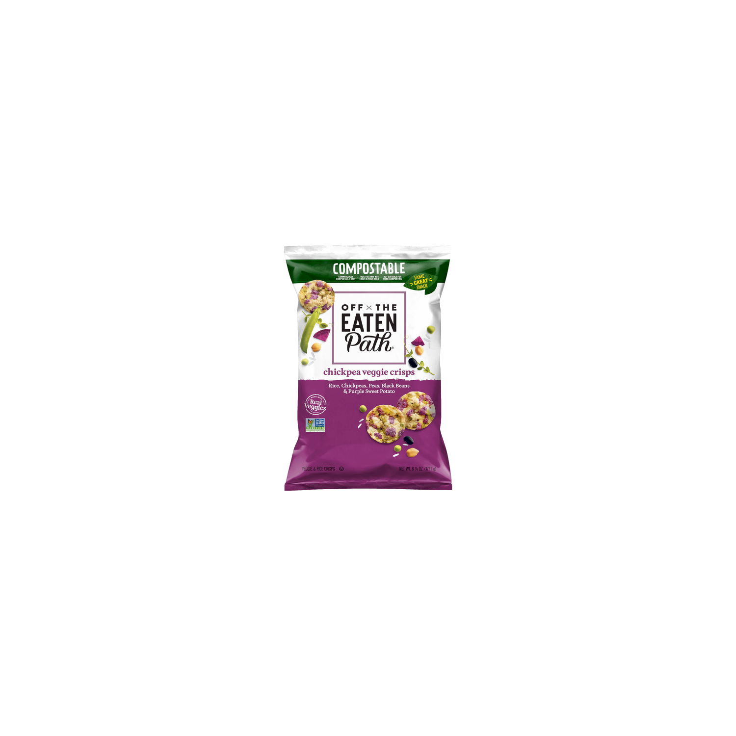 Off The Eaten Path Chickpea Veggie Crisps - 6.25 Ounce Image 1 of 3