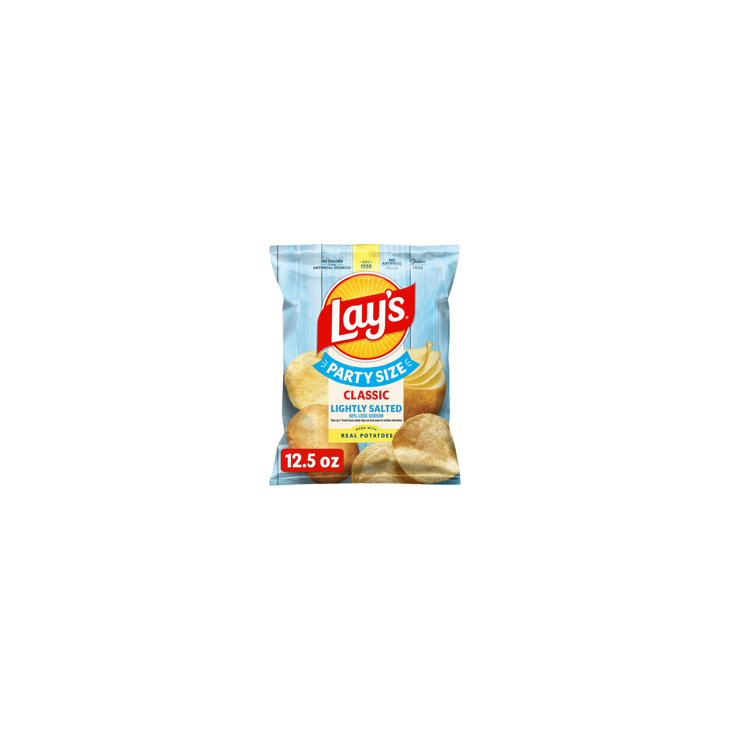 Lay's Party Size Lightly Salted Classic Potato Chips - 12.5 Ounce Image 1 of 3