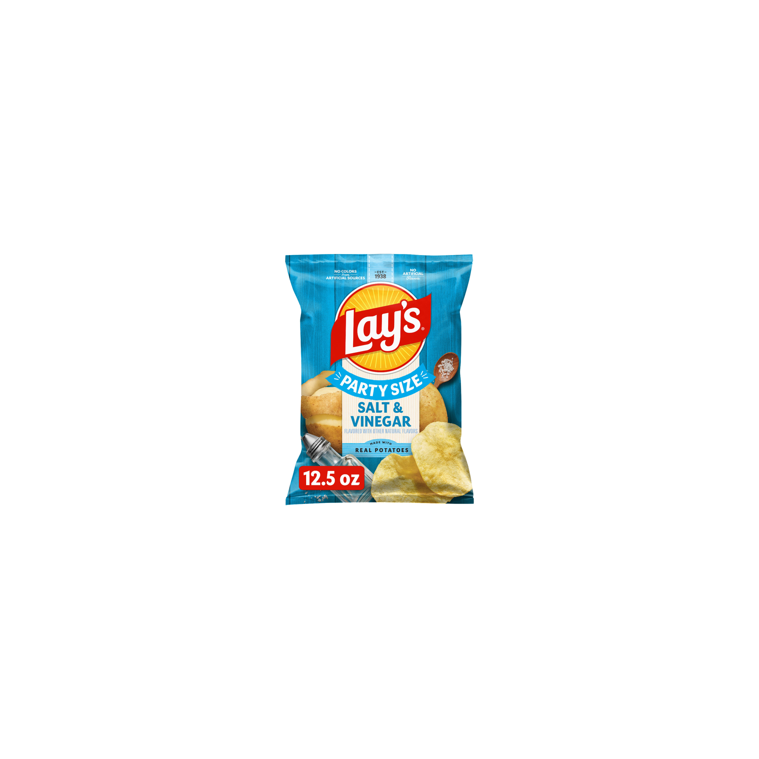 Lay's Party Size Salt & Vinegar Flavored Potato Chips - 12.5 Ounce Image 1 of 3