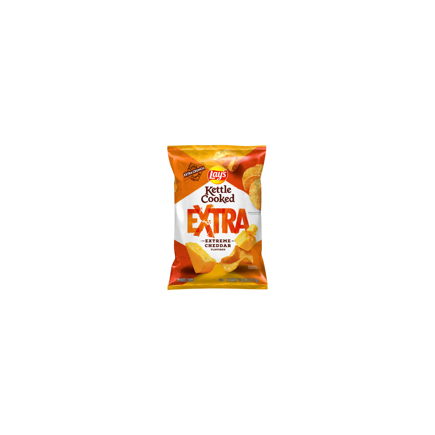 Lay's Kettle Cooked Extra Extreme Cheddar Flavored Potato Chips - 7.75 Ounce Image 1 of 3