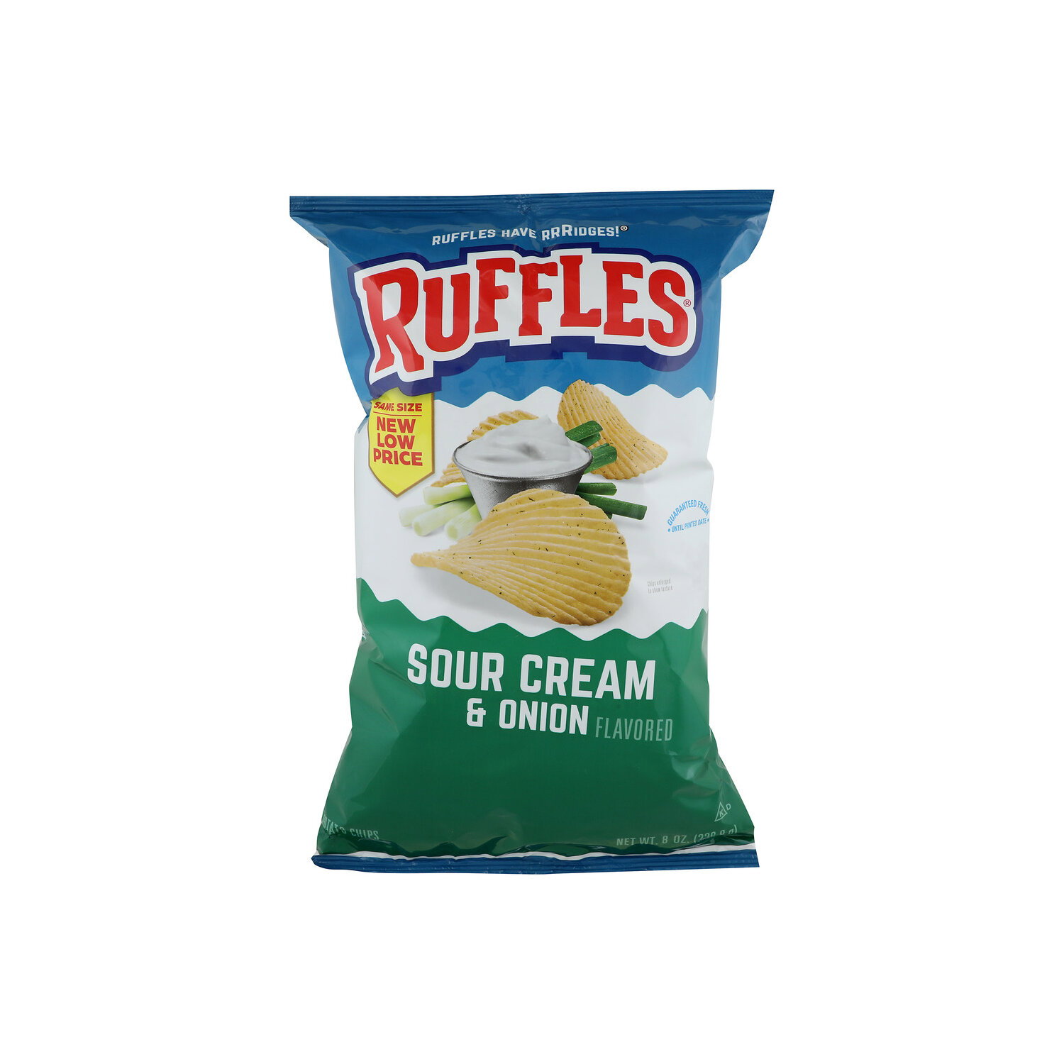 Ruffles Sour Cream & Onion Flavored Potato Chips - 8 Ounce Image 1 of 4