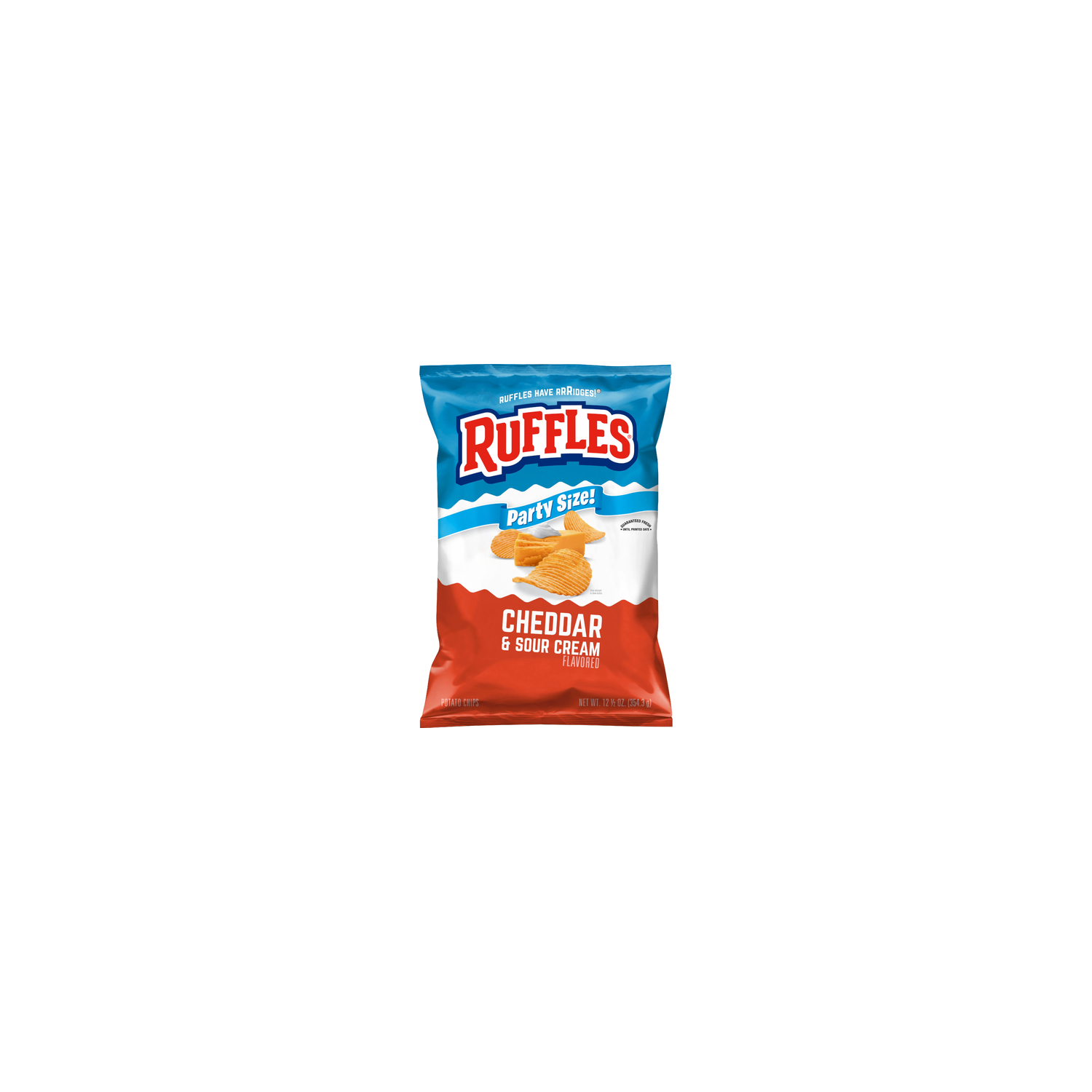 Ruffles Cheddar & Sour Cream Flavored Potato Chips - 12.5 Ounce Image 1 of 3
