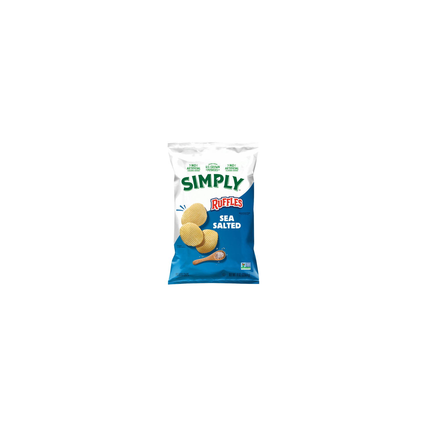 Ruffles Simply Potato Chips Sea Salted - 8 Ounce Image 1 of 3