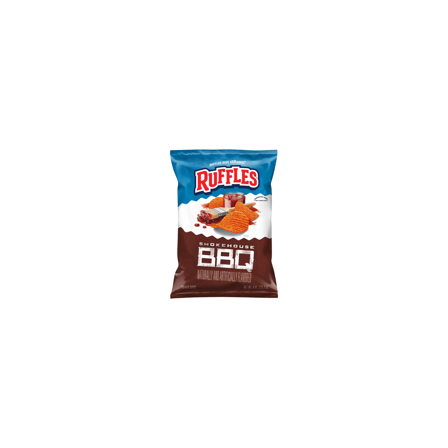 Ruffles Potato Chips Smokehouse BBQ Naturally And Artificially Flavored - 8 Ounce Image 1 of 3