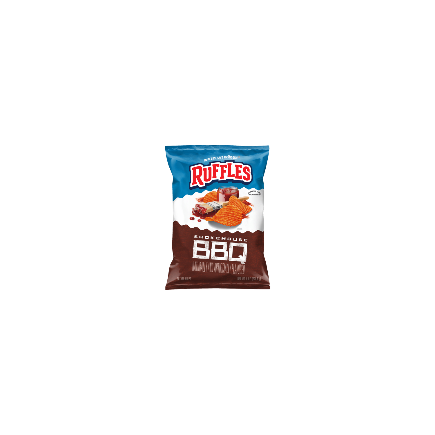 Ruffles Potato Chips Smokehouse BBQ Naturally And Artificially Flavored - 8 Ounce Image 1 of 3