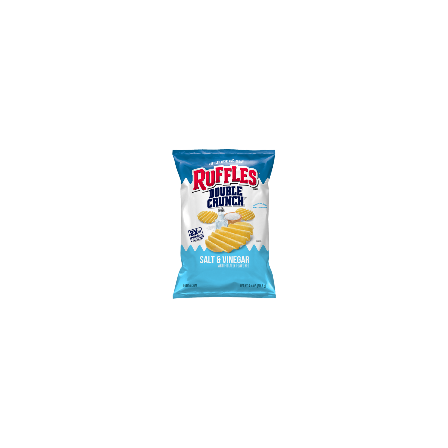 Ruffles Double Crunch Salt & Vinegar Flavored Potato Chips - 7.25 Ounce Image 1 of 3