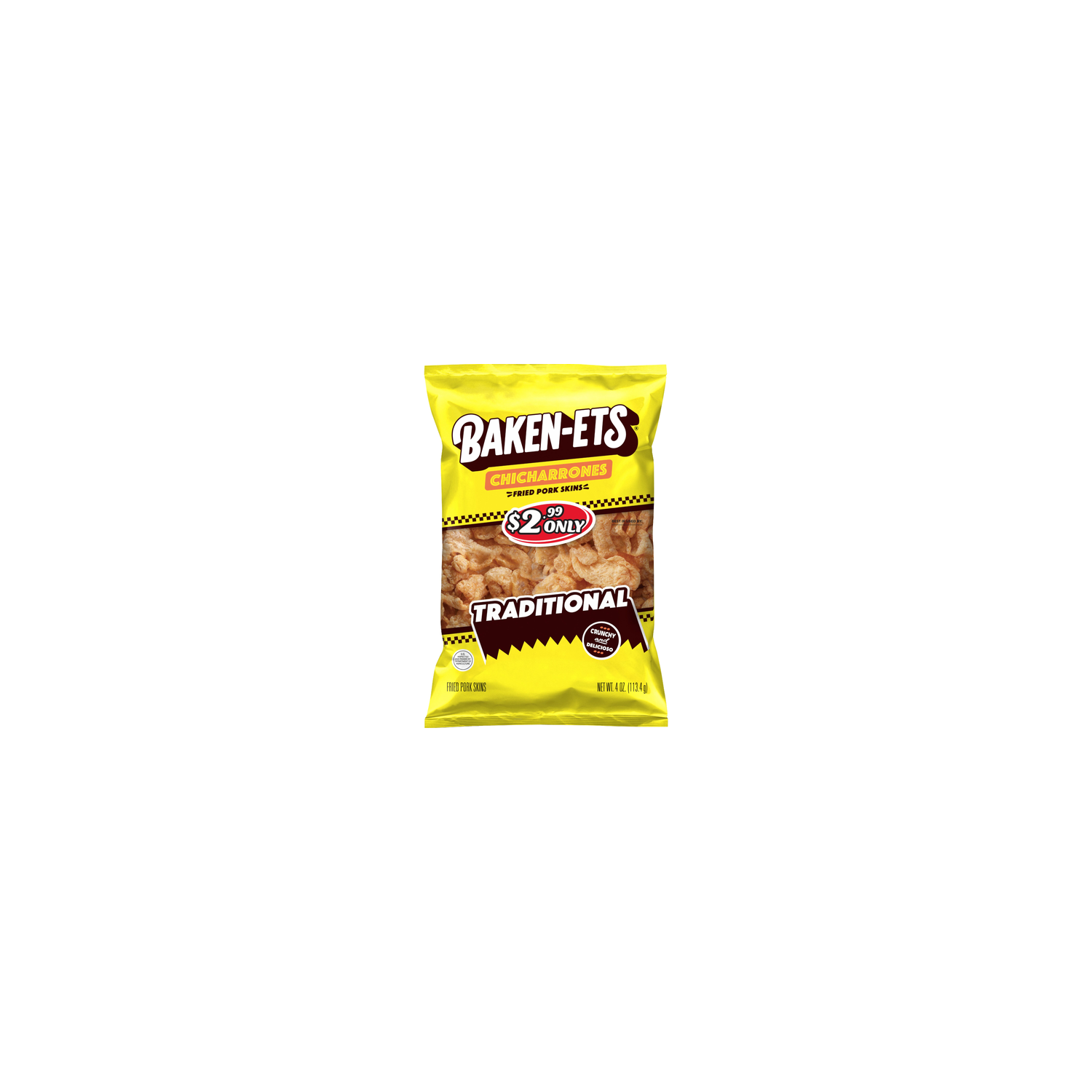 Baken-ets Chicharrones Fried Pork Skins Traditional - 4 Ounce Image 1 of 3