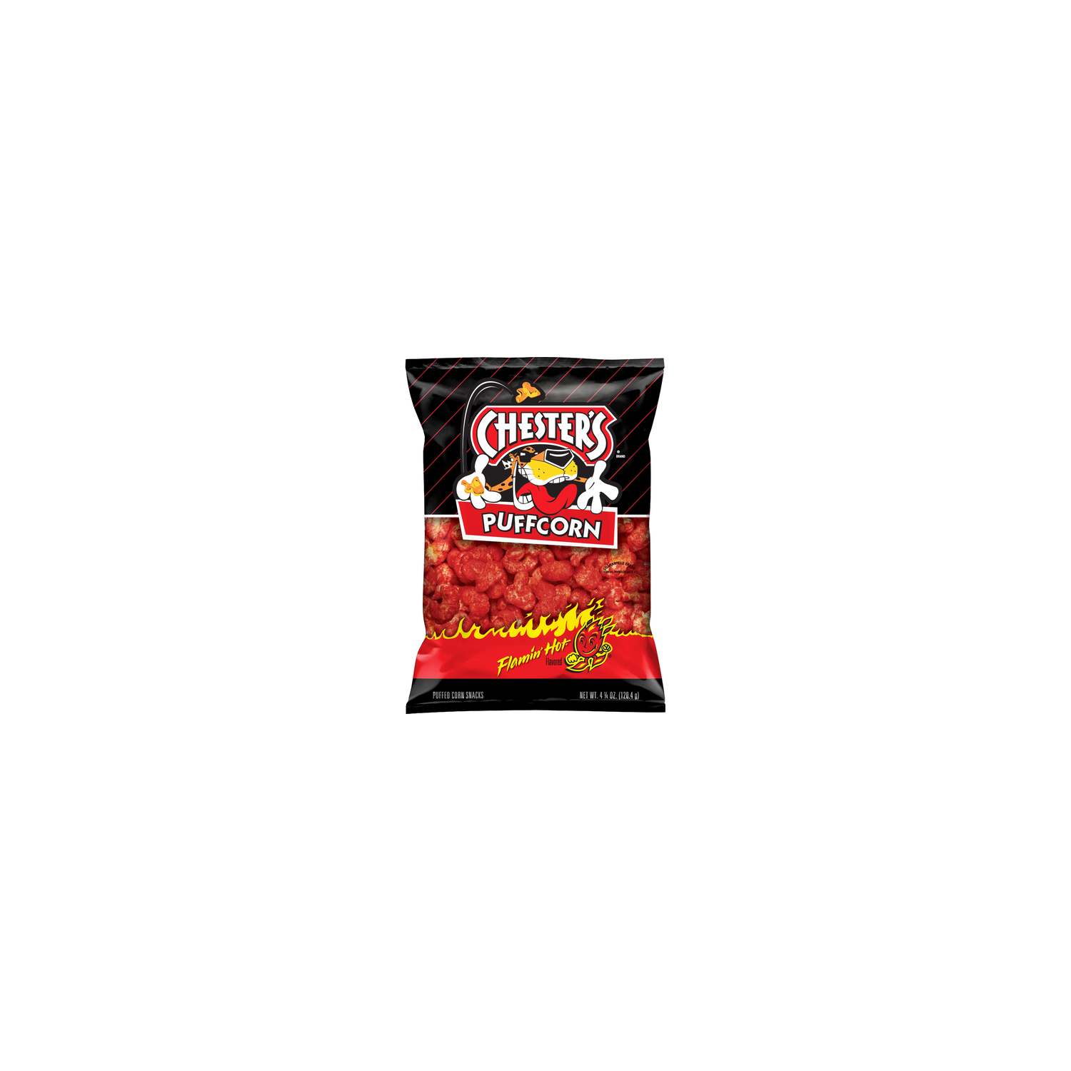 Chester's Puffcorn Flamin' Hot Flavored Corn Snacks - 4.25 Ounce Image 1 of 3