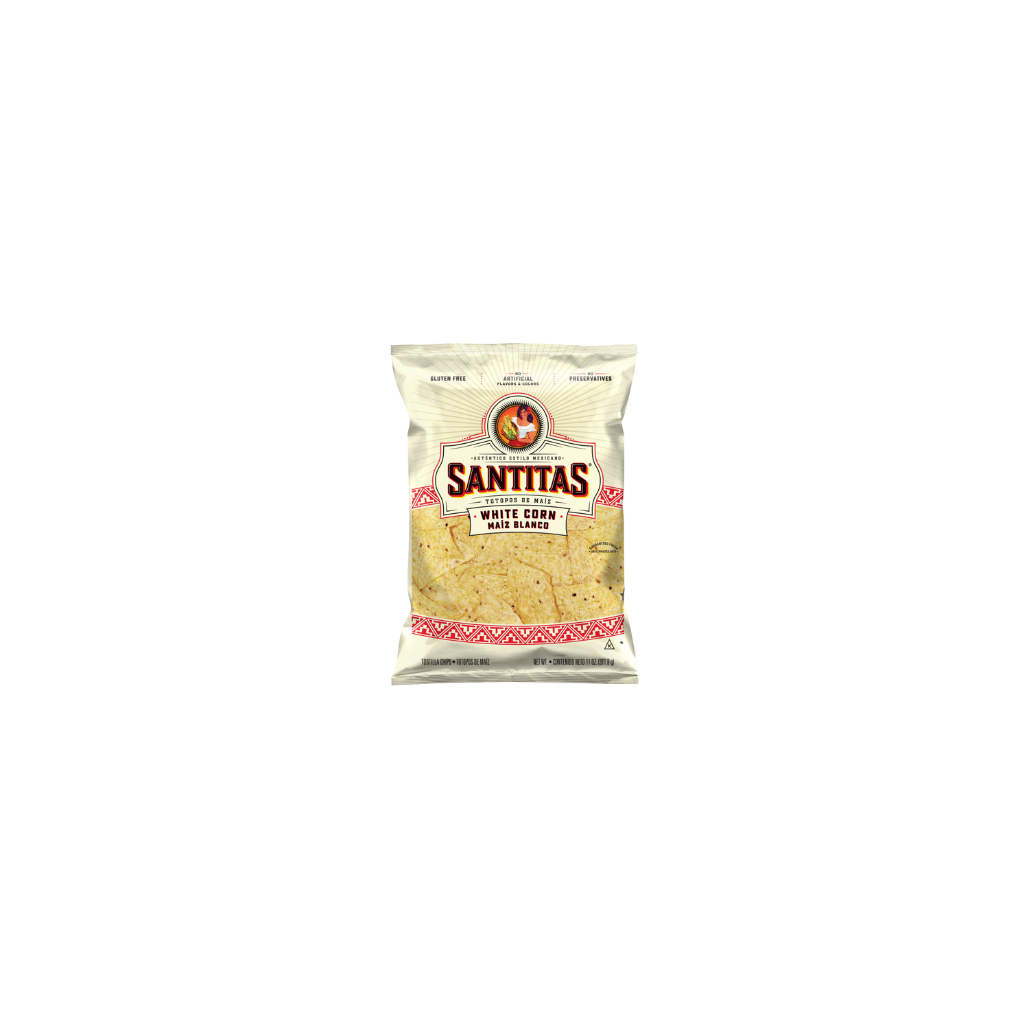 Santitas Tortilla Chips White Corn - 11 Ounce Image 1 of 3