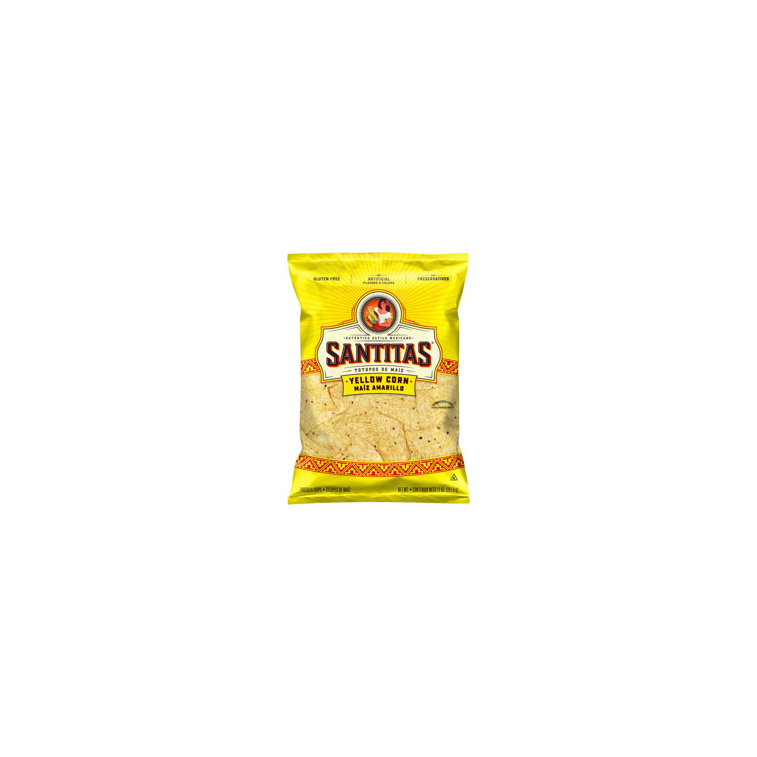 Santitas Tortilla Chips Yellow Corn - 11 Ounce Image 1 of 3