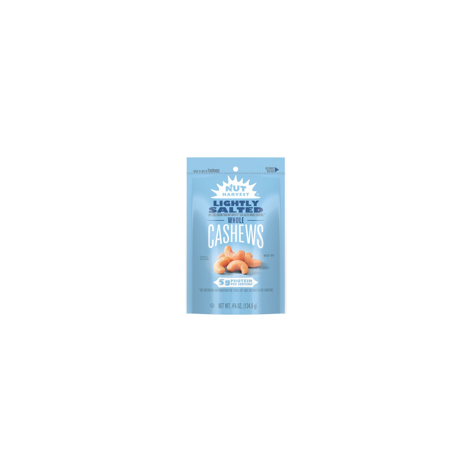Nut Harvest Lightly Salted Whole Cashews - 4.75 Ounce Image 1 of 3