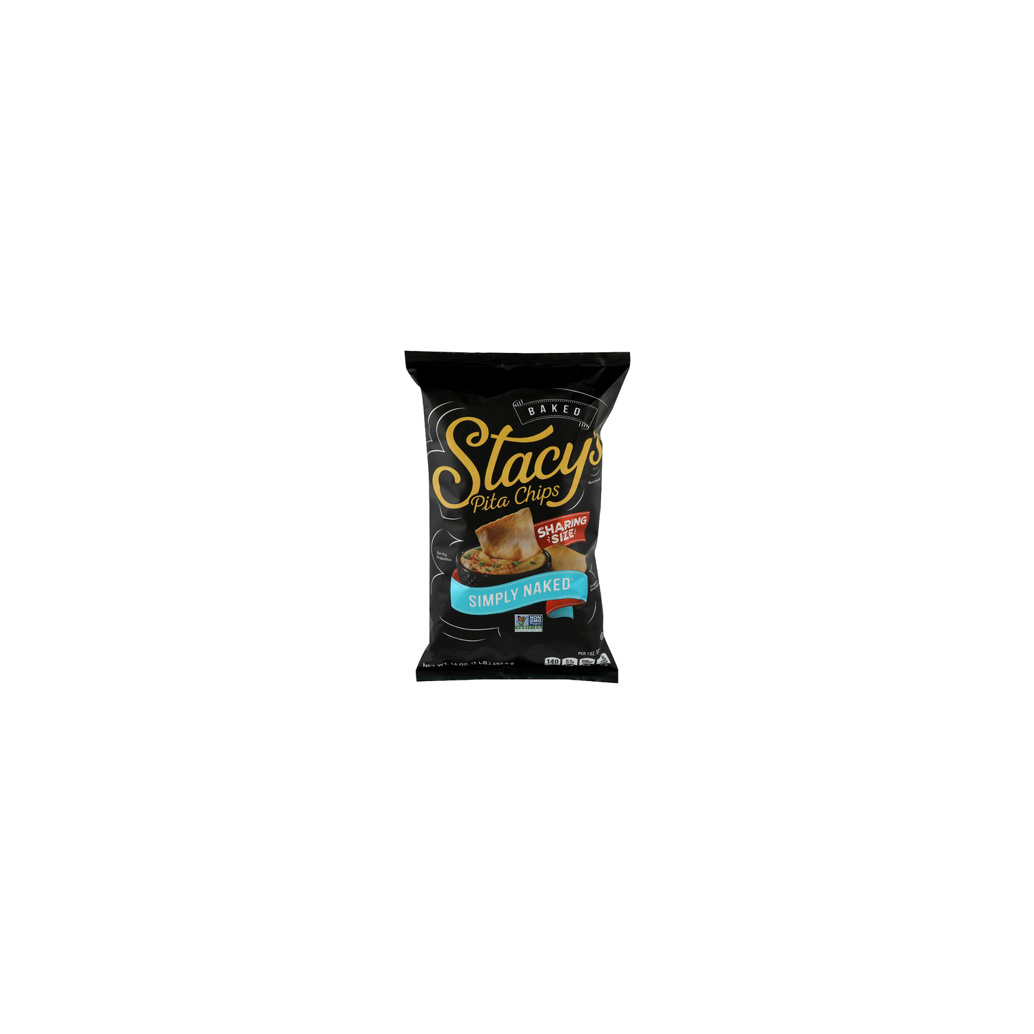 Stacy's Pita Chips Simply Naked, Baked, Sharing Size - 16 Ounce Image 1 of 4