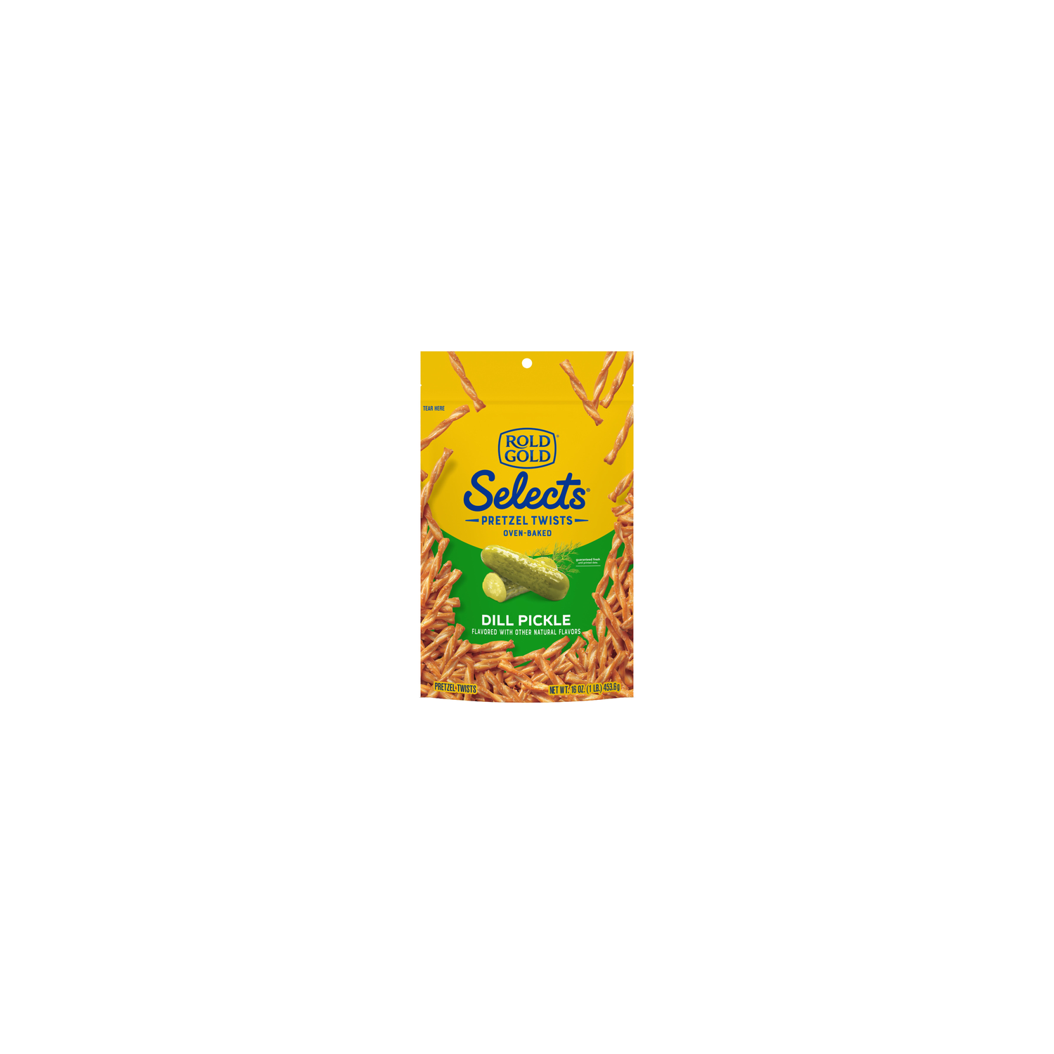 Rold Gold Selects Pretzels Twists Oven Baked Dill Pickle - 16 Ounce